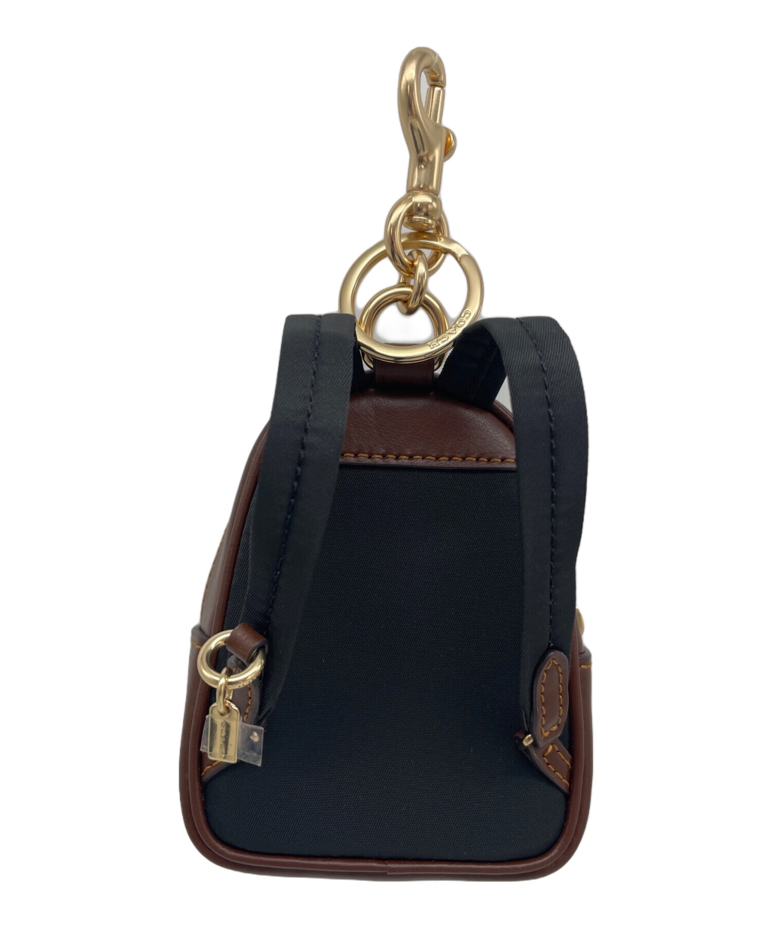 中古・古着通販】COACH (コーチ) チャームリュック ブラウン×ベージュ