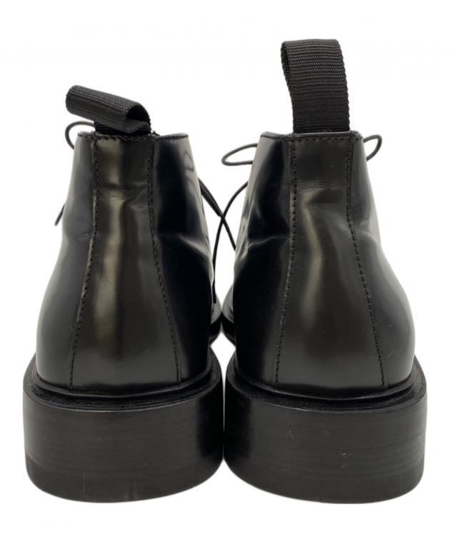 中古・古着通販】GUCCI (グッチ) チャッカーブーツ ブラック サイズ:7D