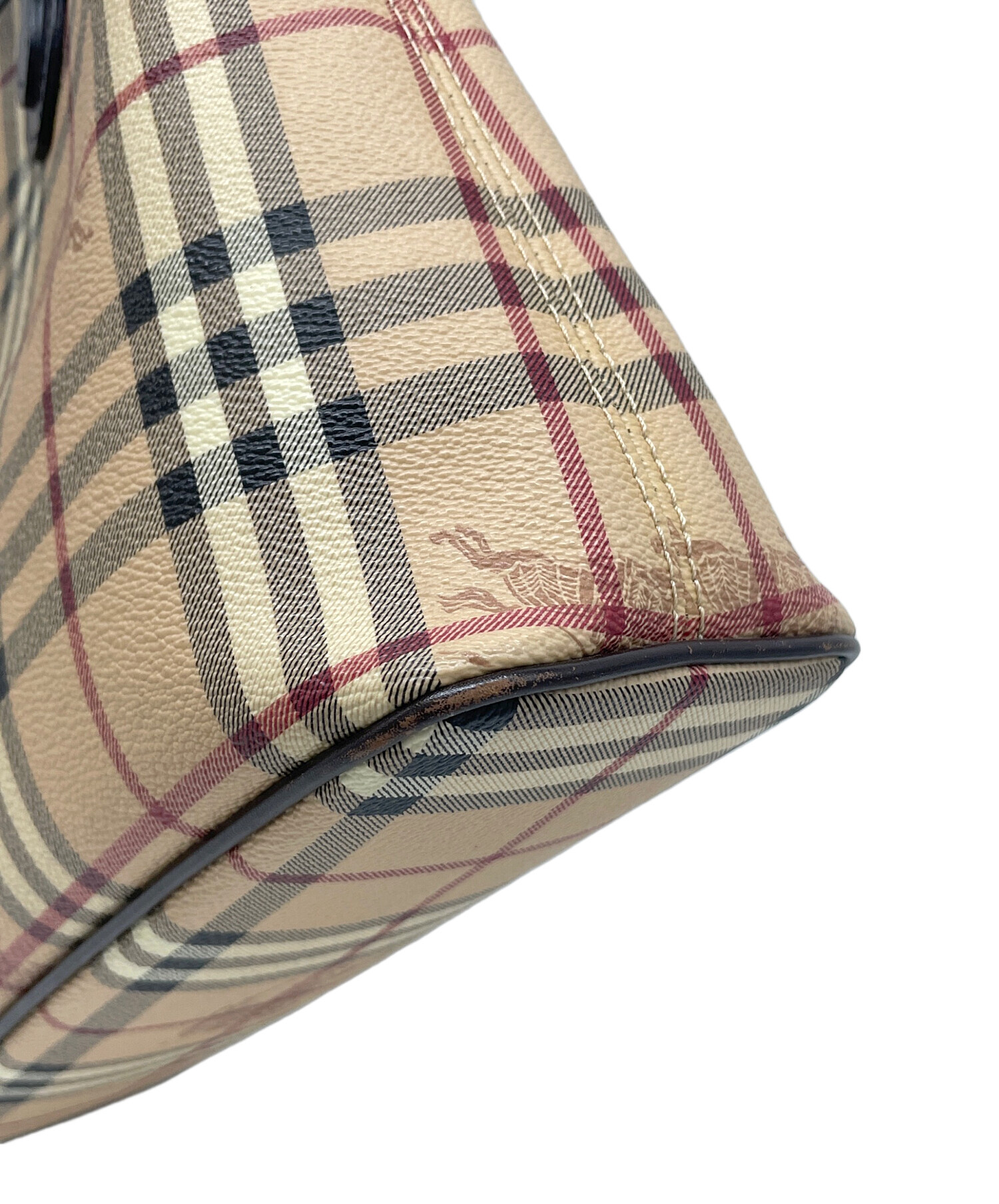美品　BURBERRY　バーバリー　シャドーホース　総柄　ブラック　全長93cm 中古・古着通販】BURBERRY (バーバリー) シャドーホースハンドバッグ