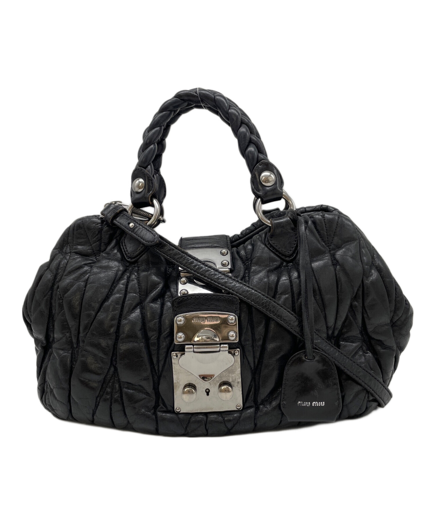 中古・古着通販】MIU MIU (ミュウミュウ) 2WAYバッグ ブラック