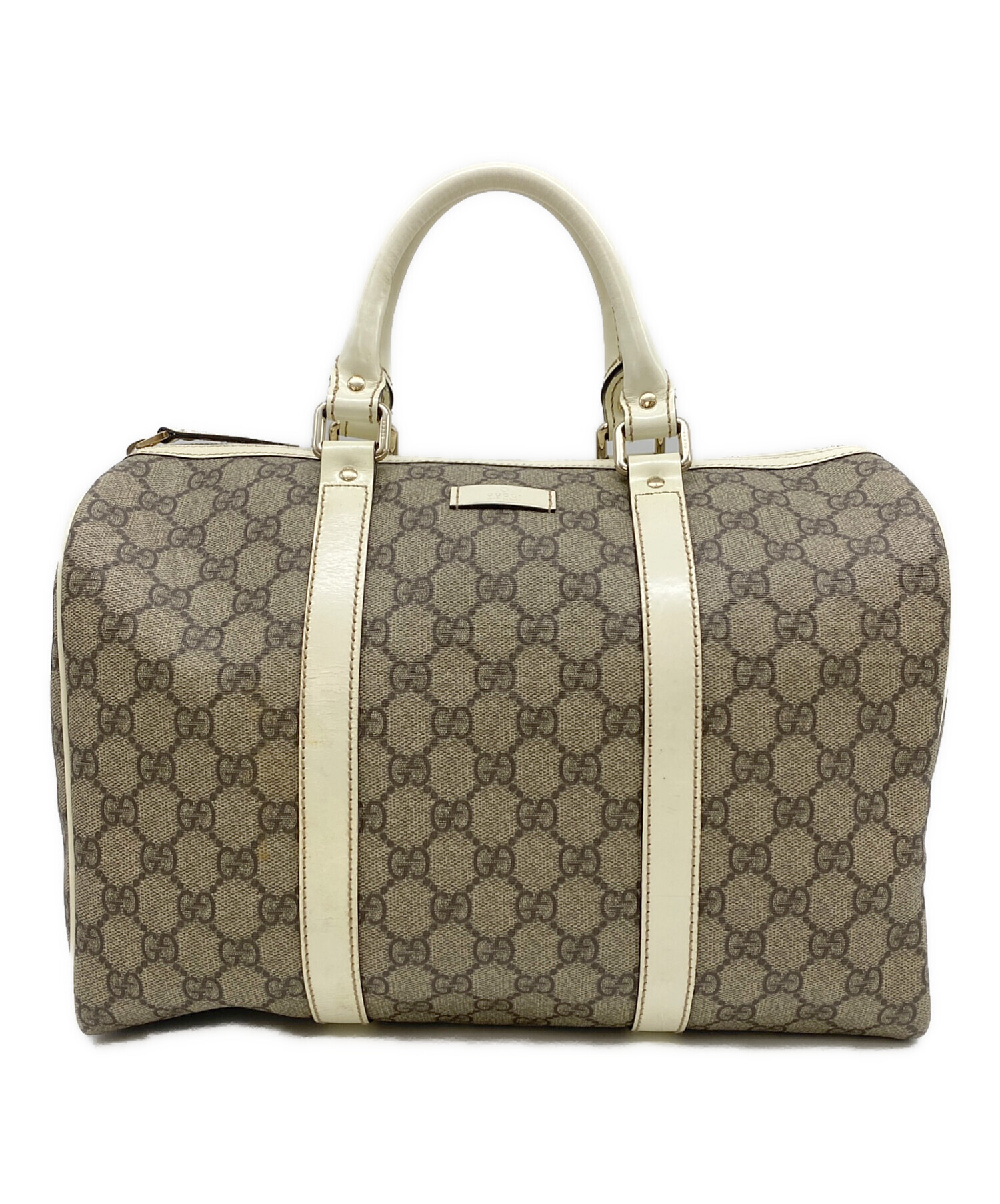 中古・古着通販】GUCCI (グッチ) GGスプリームボストンバッグ ベージュ