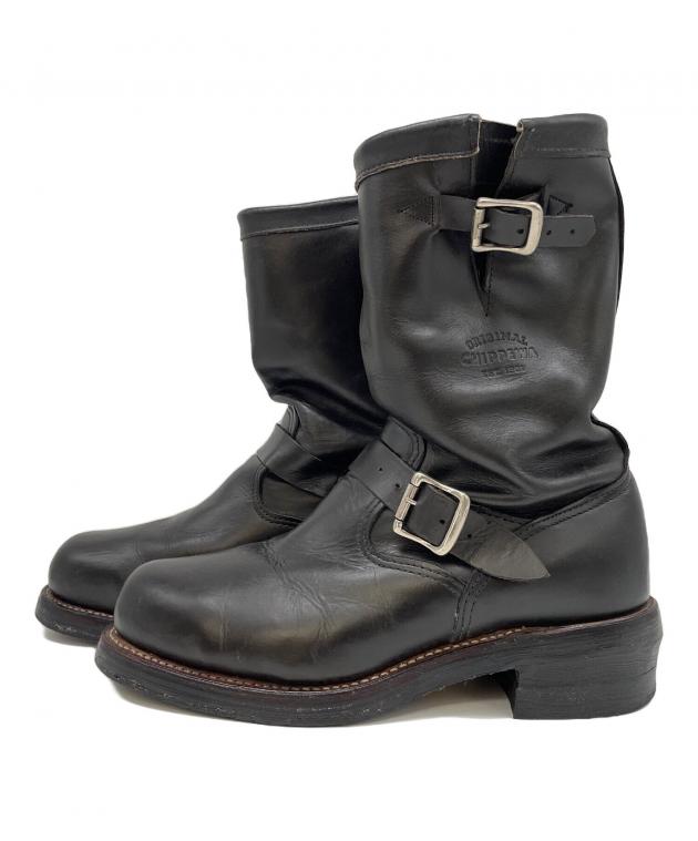 used☆CHIPPEWA 黒タグ☆エンジニアブーツ26センチ☆90年代☆黒 中古・古着通販】CHIPPEWA (チペワ) エンジニアブーツ ブラック サイズ