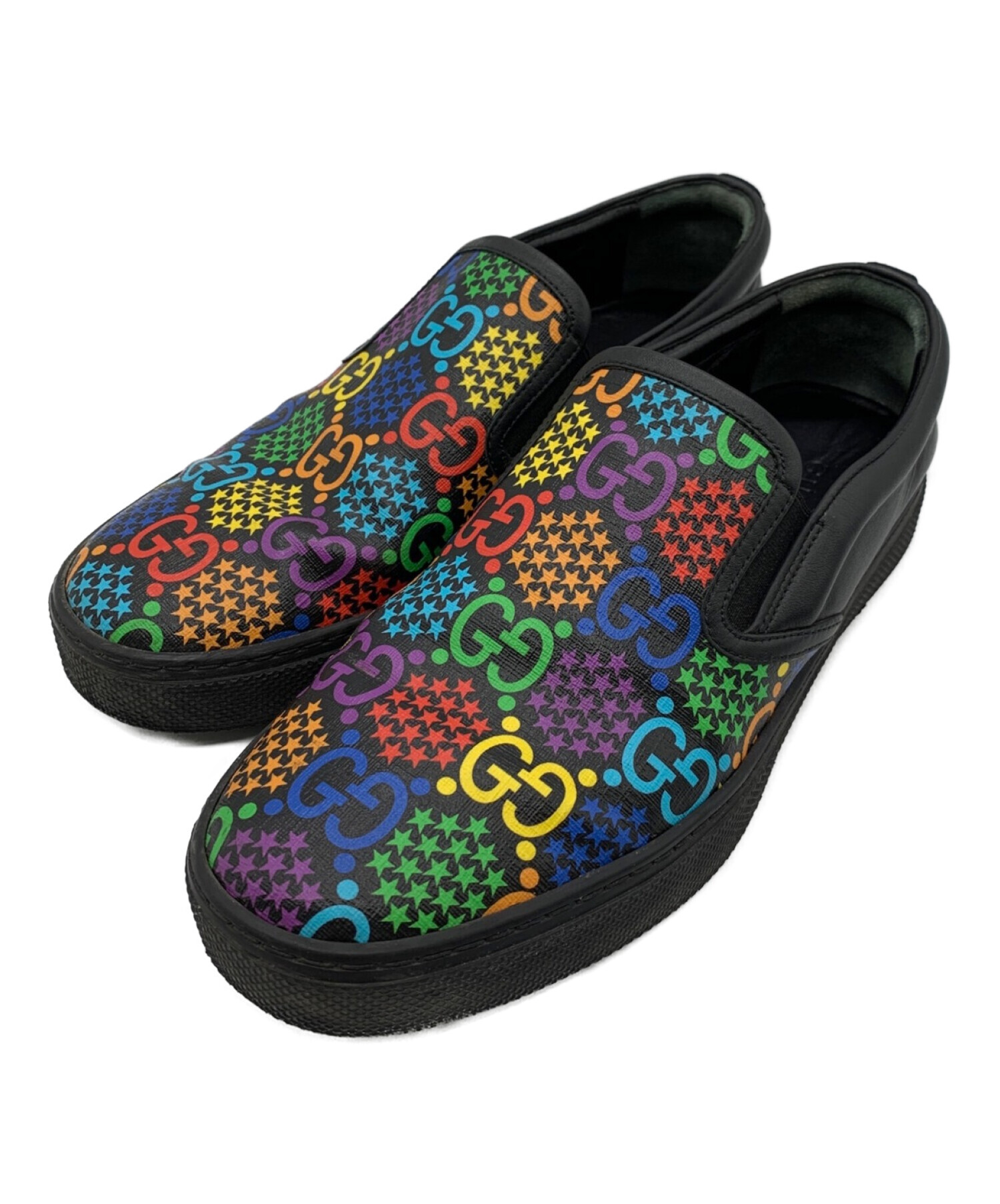 中古・古着通販】GUCCI (グッチ) レザースリッポン マルチカラー 