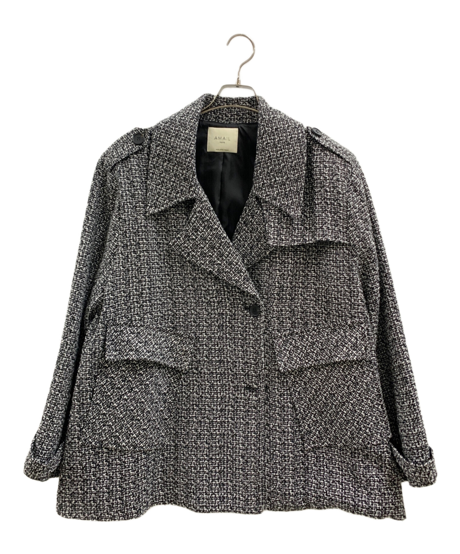 中古・古着通販】AMAIL (アマイル) AMAIL ダブルジャケット ホワイト  