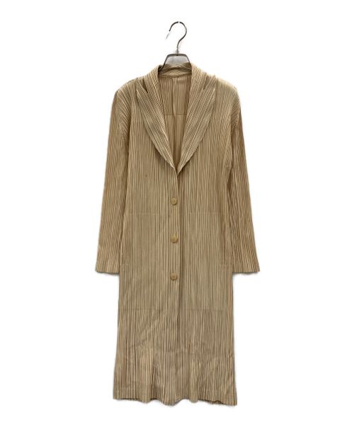 me PLEATS PLEASE ミー プリーツプリーズ トップス ベージュ PLEATS PLEASE ISSEY MIYAKE - PLEATS PLEASE プリーツ トップスの通販