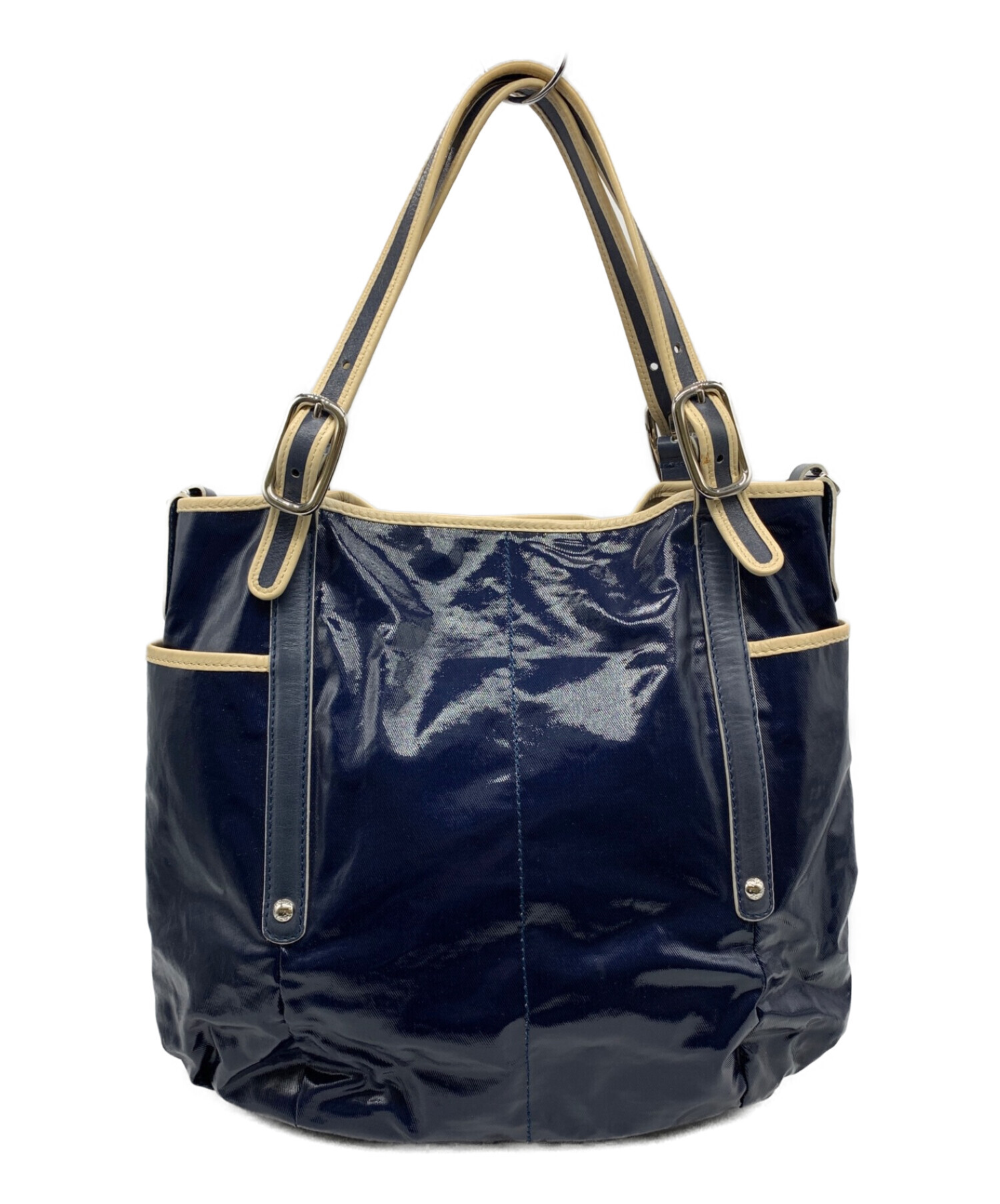 未使用　TOUS ネイビー レザー バッグ 1046007535366409_03_5260.jpeg