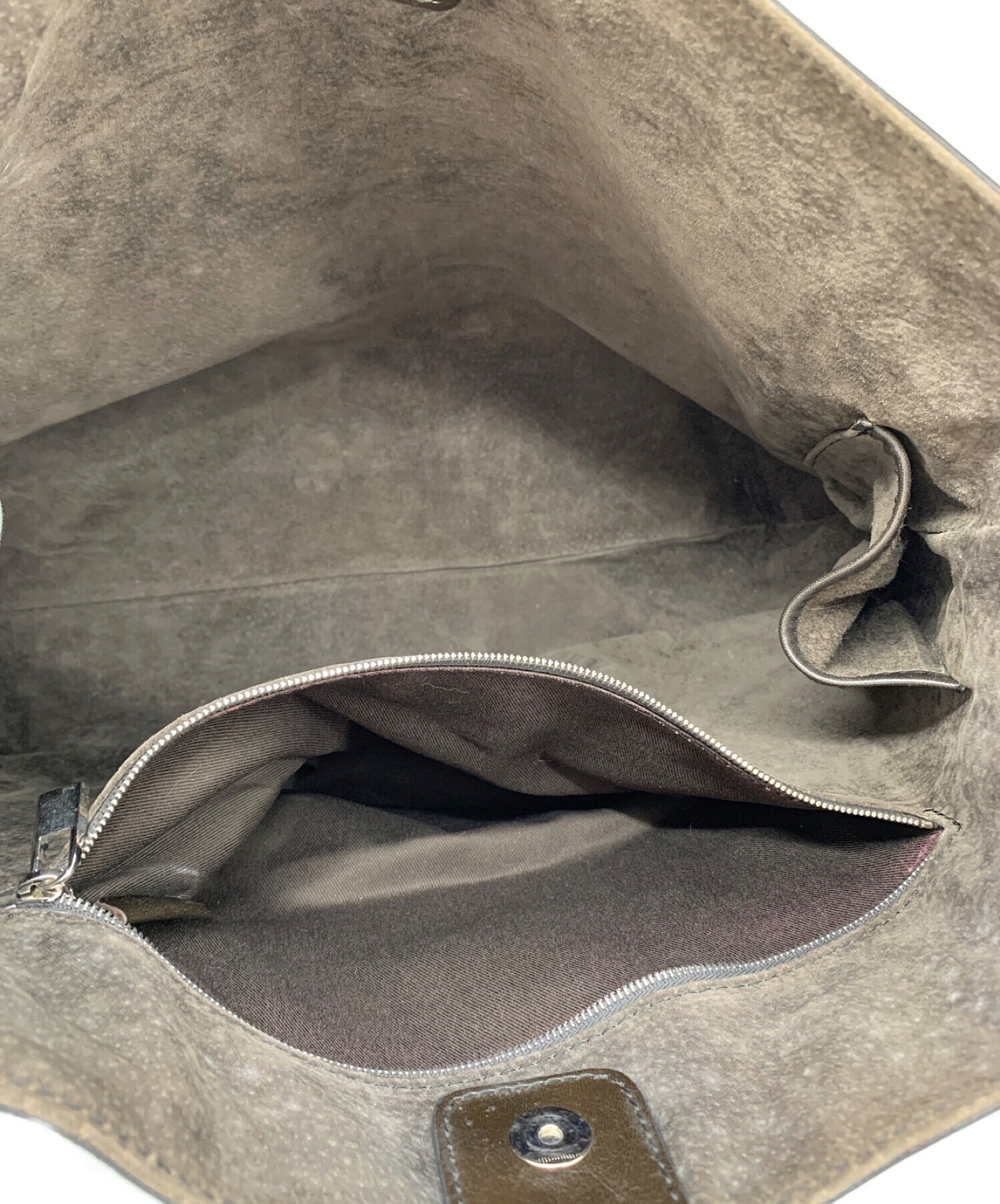 中古・古着通販】HIROFU (ヒロフ) レザーショルダーバッグ ブラウン