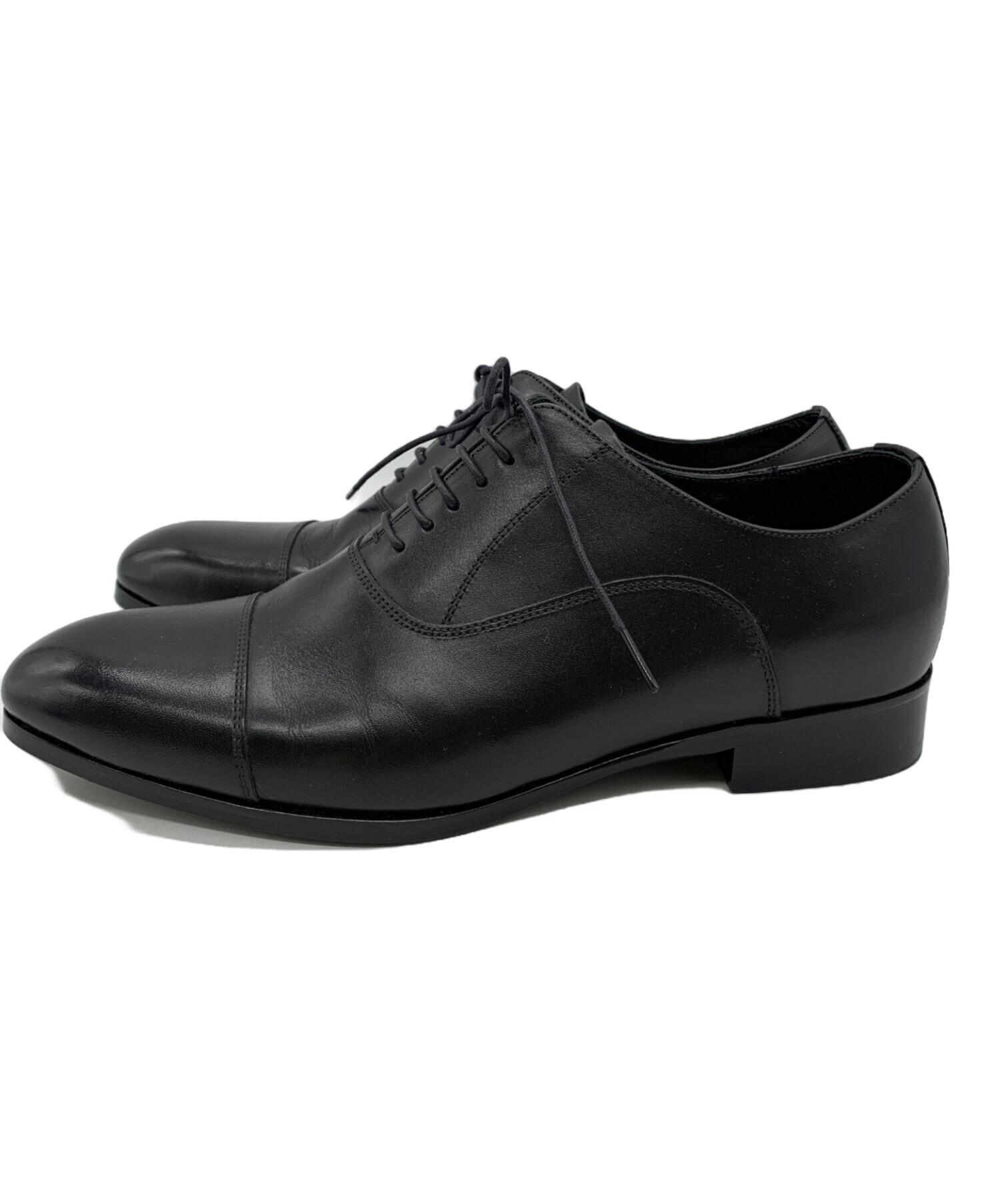 LIVE LOVE LAUGH ブラックレザーシューズ 中古・古着通販】LIVE LOVE LAUGH (リブラブラフ) ストレートチップ