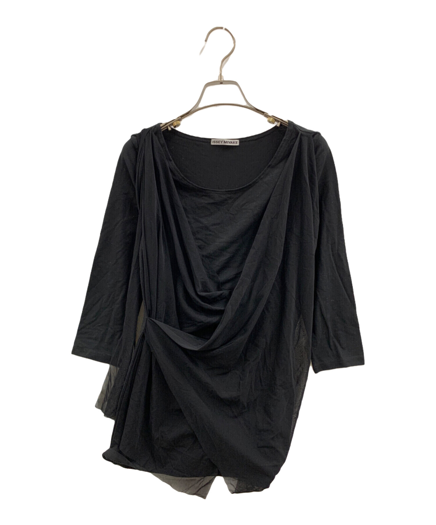 中古・古着通販】ISSEY MIYAKE (イッセイミヤケ) ブラウス ブラック