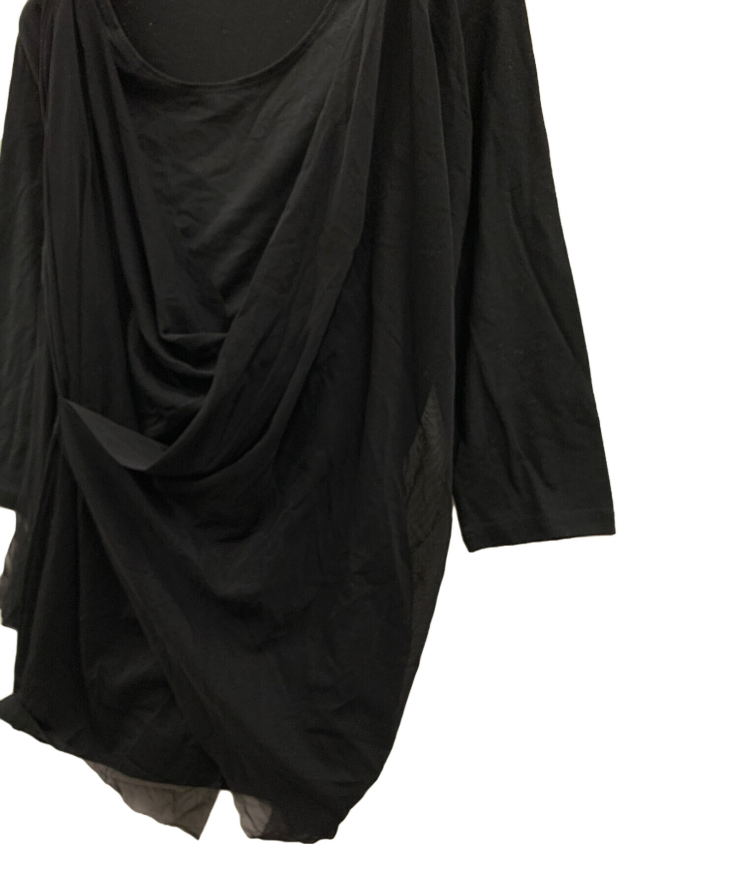 中古・古着通販】ISSEY MIYAKE (イッセイミヤケ) ブラウス ブラック