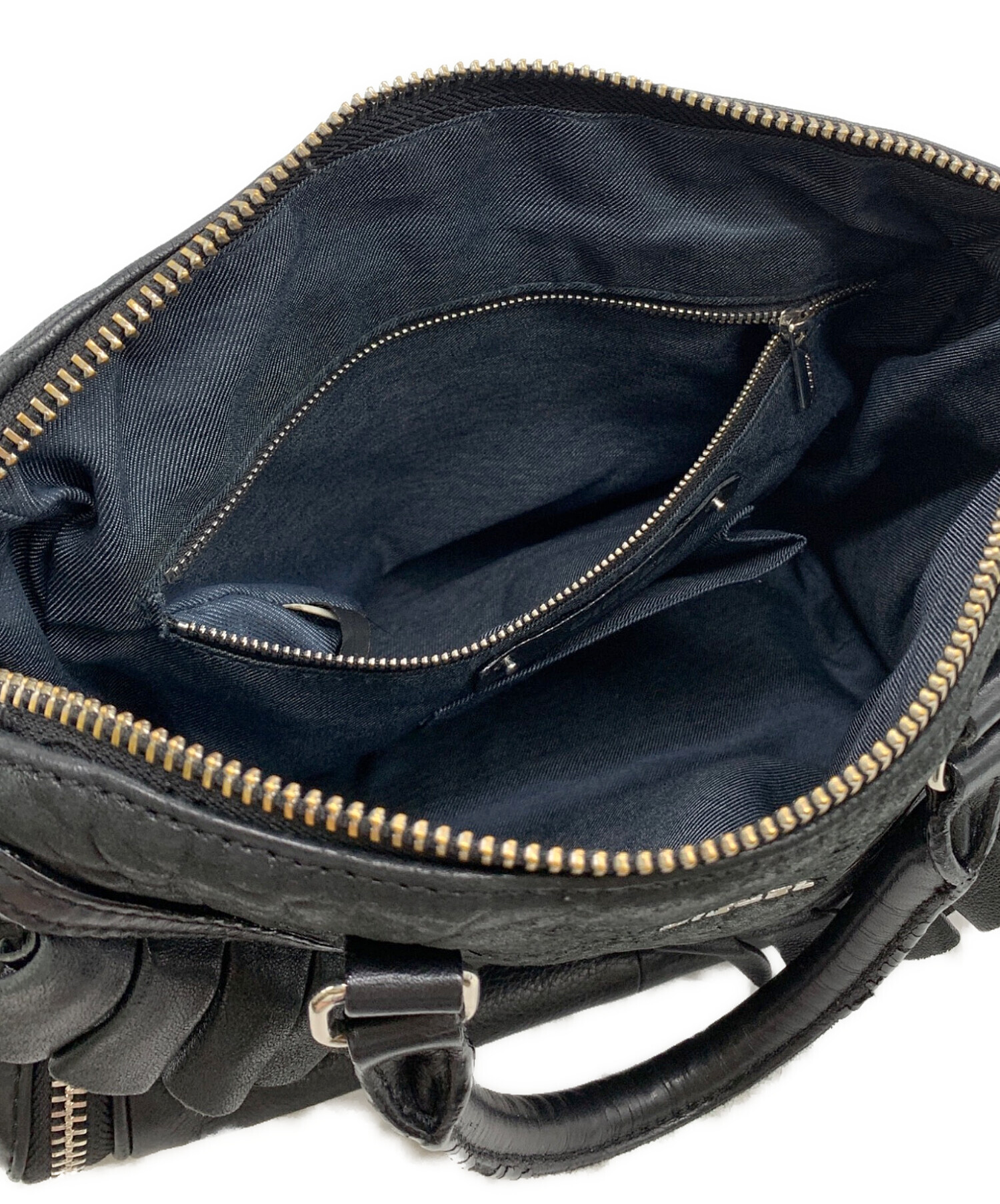 中古・古着通販】DIESEL (ディーゼル) フリル2WAYバッグ ブラック