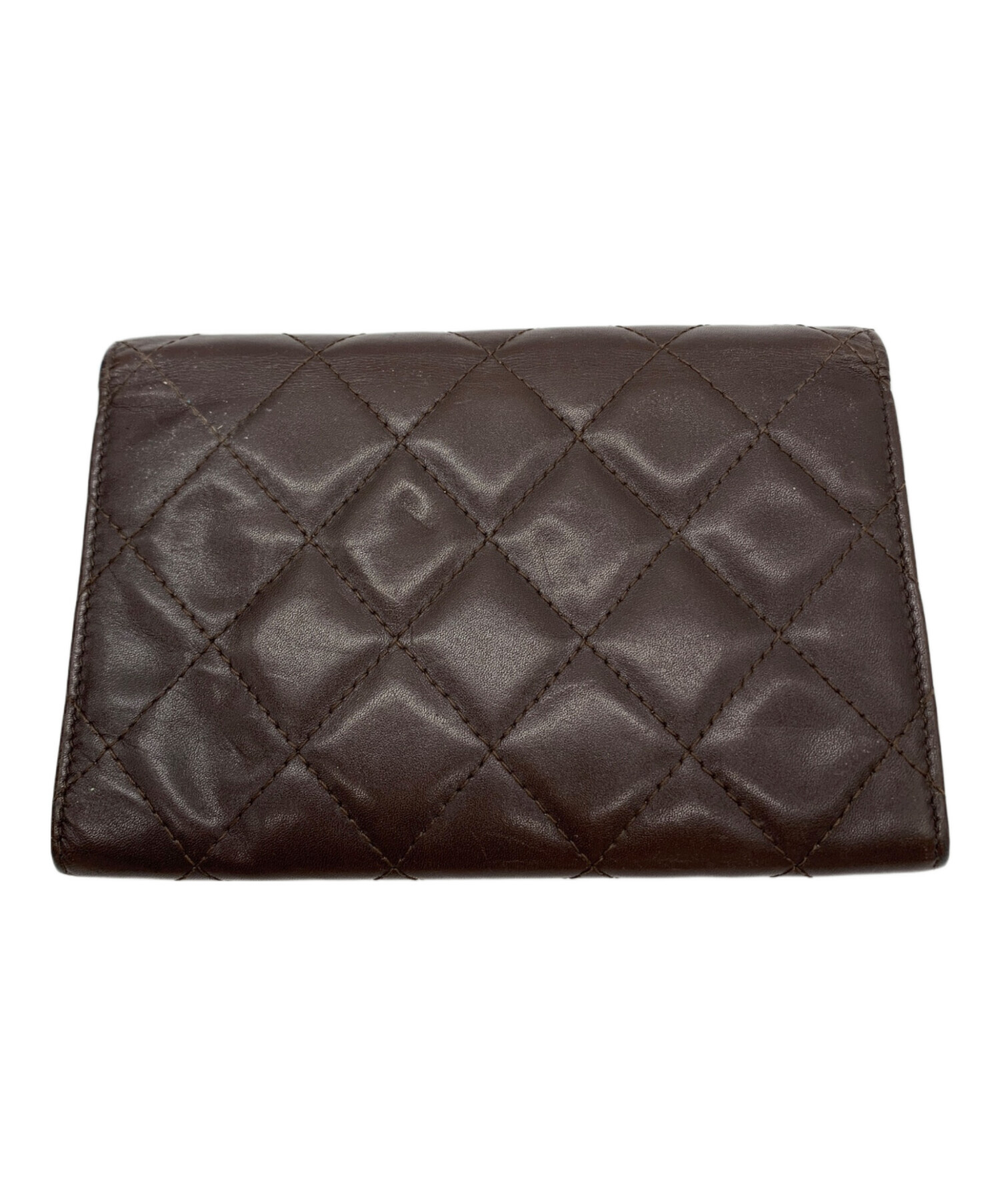 中古・古着通販】CHANEL (シャネル) 2つ折り財布 ブラウン｜ブランド