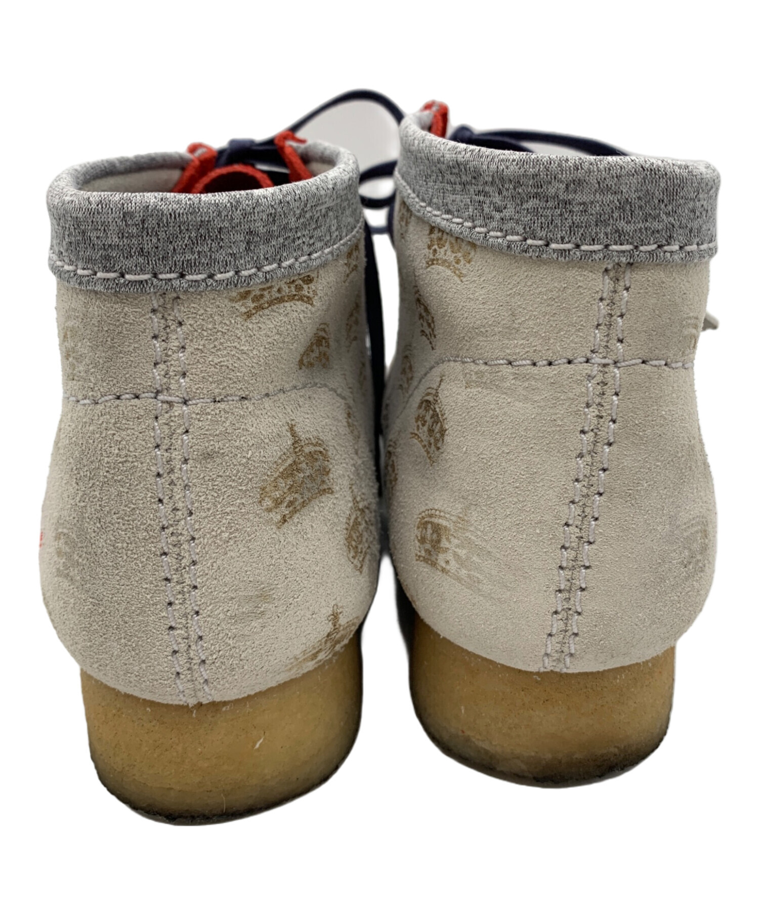 中古・古着通販】CLARKS (クラークス) シューズ グレー×レッド サイズ