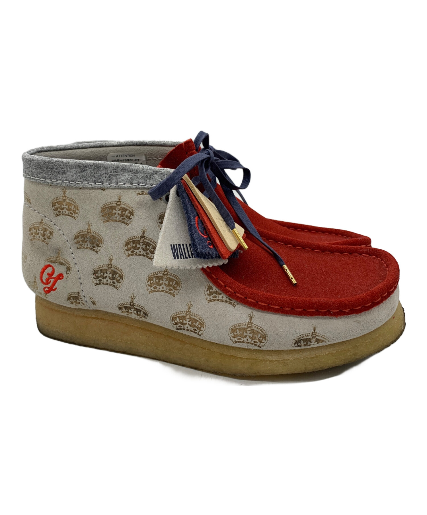 中古・古着通販】CLARKS (クラークス) シューズ グレー×レッド サイズ