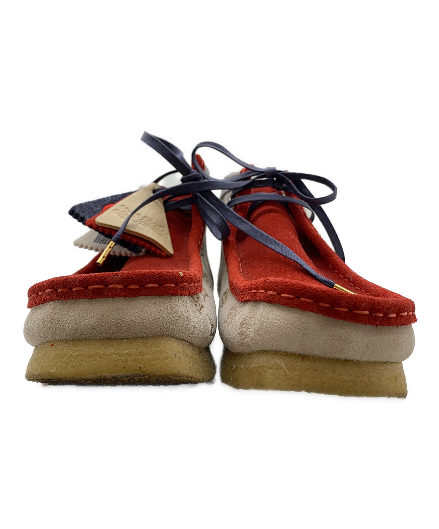 中古・古着通販】CLARKS (クラークス) シューズ グレー×レッド サイズ