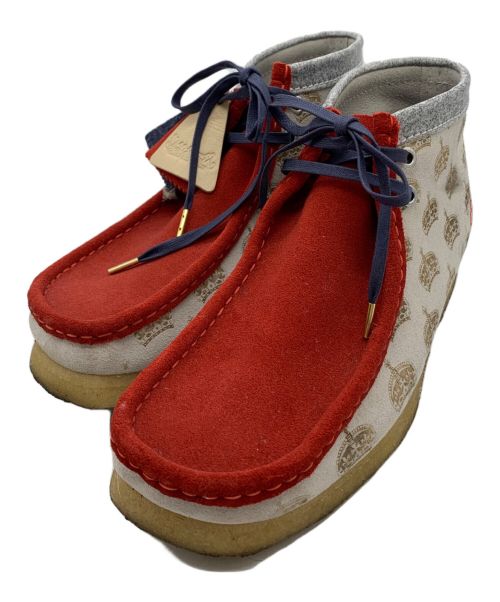 中古・古着通販】CLARKS (クラークス) シューズ グレー×レッド サイズ