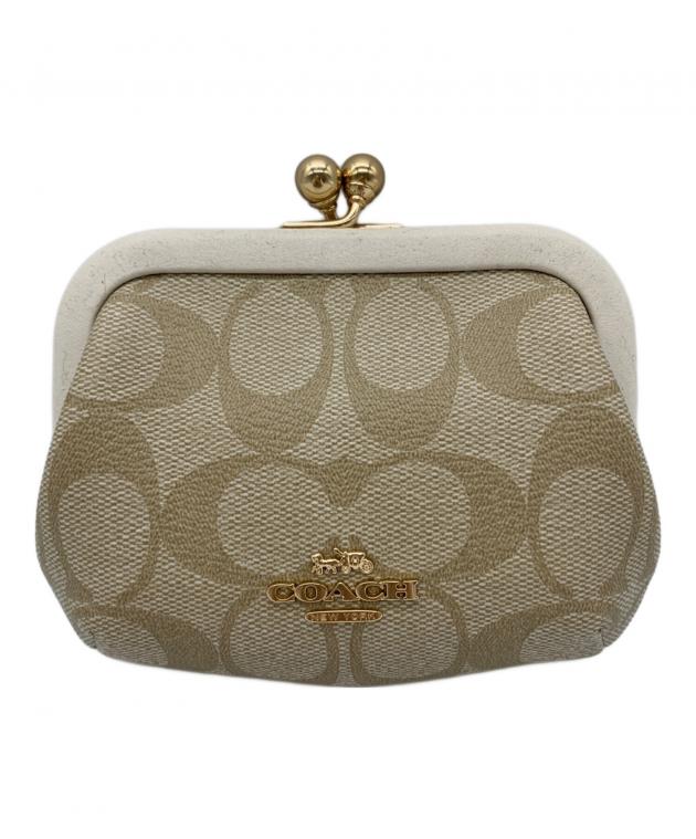 【美品】coachりんご柄　コーチCOACH がま口 財布　キスロック coachりんご柄 コーチCOACH がま口 財布 キスロック 黒色