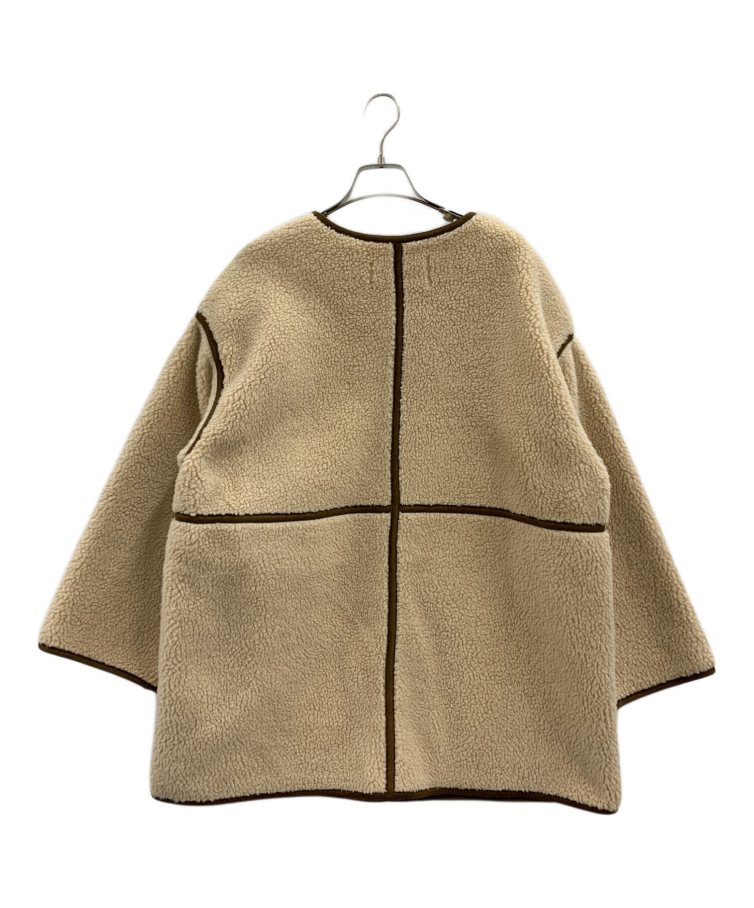 Ray BEAMS ベージュ　レザージャケット M 中古・古着通販】RAY BEAMS (レイ ビームス) RAY BEAMS ボア