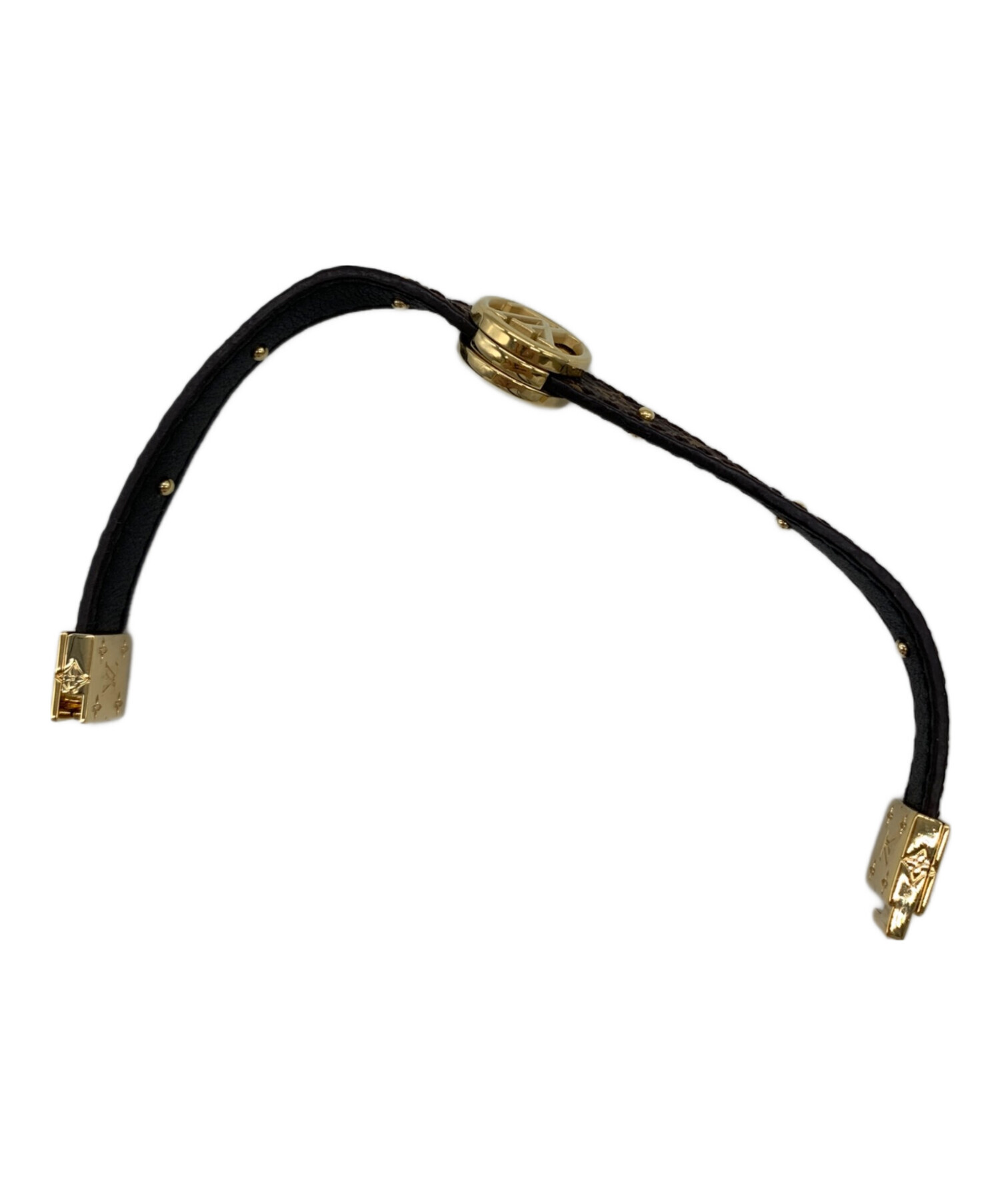 ルイヴィトン LVサークルリバーシブルブレスレット モノグラム レッド