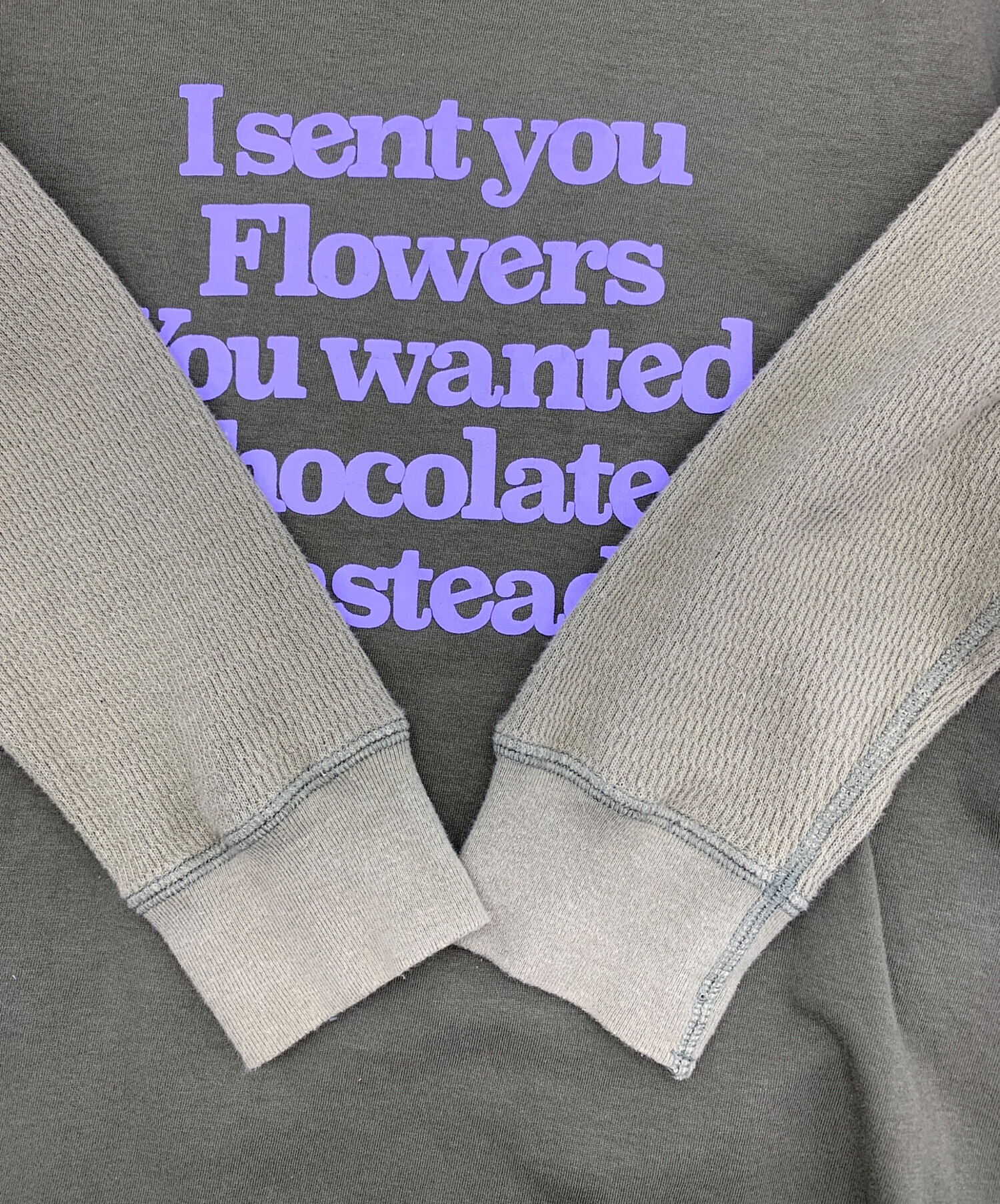 中古・古着通販】MYNE (マイン) MYNE ドッキングプリントTシャツ 