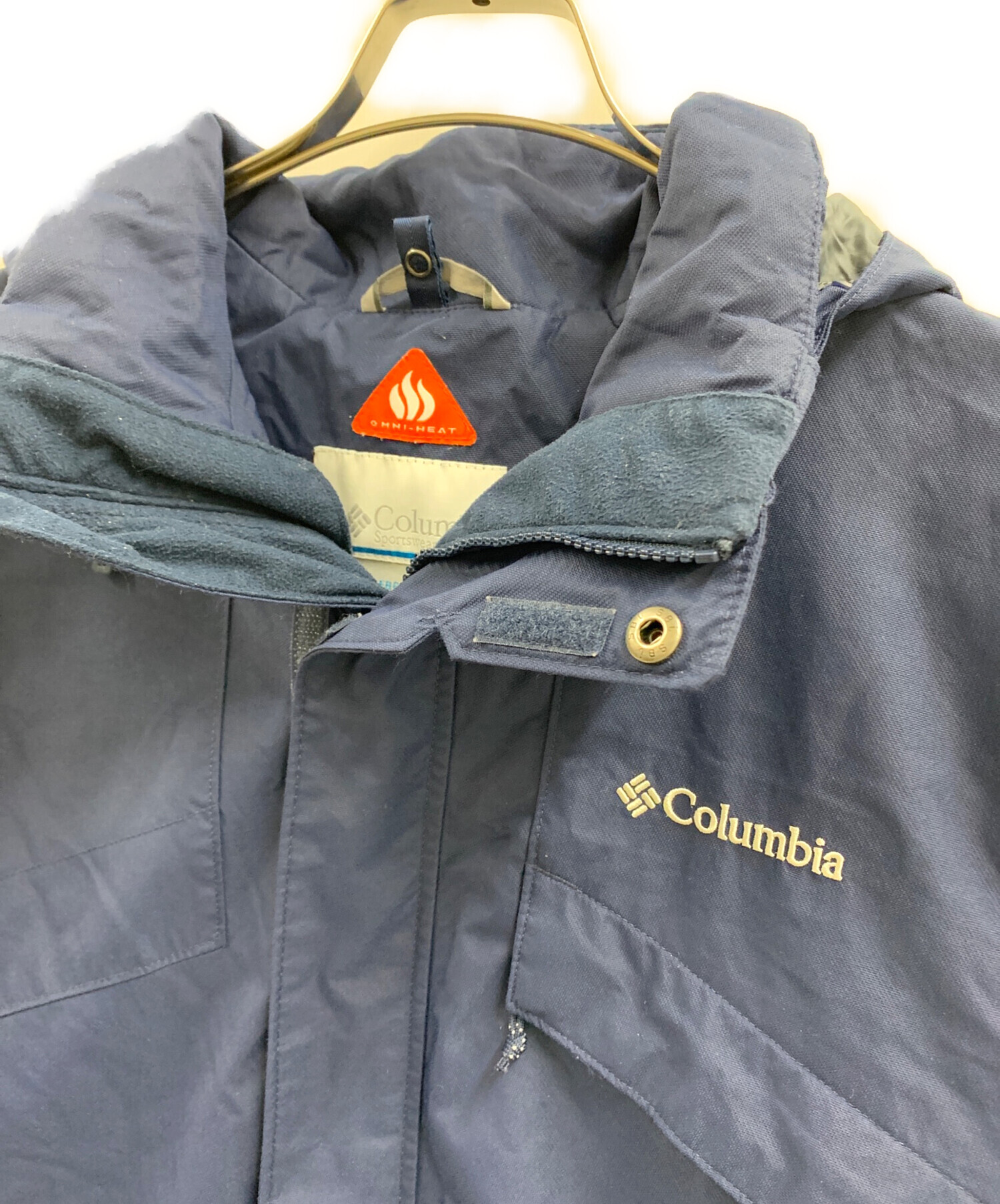 Columbia フード付きパーカー ネイビー/グレー Columbia コロンビア マウンテンパーカー XXL ネイビー グレー