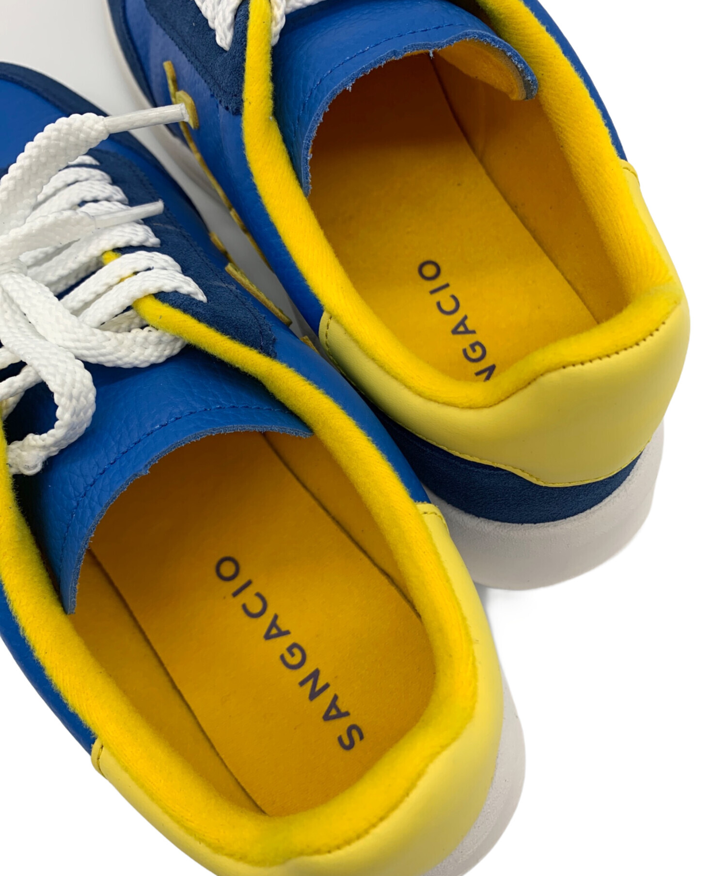 新品未使用　sangacio イエロー　スウェード 24時間以内に発送します‼️ 中古・古着通販】SANGACIO (サンガッチョ) スニーカー ブルー×イエロー