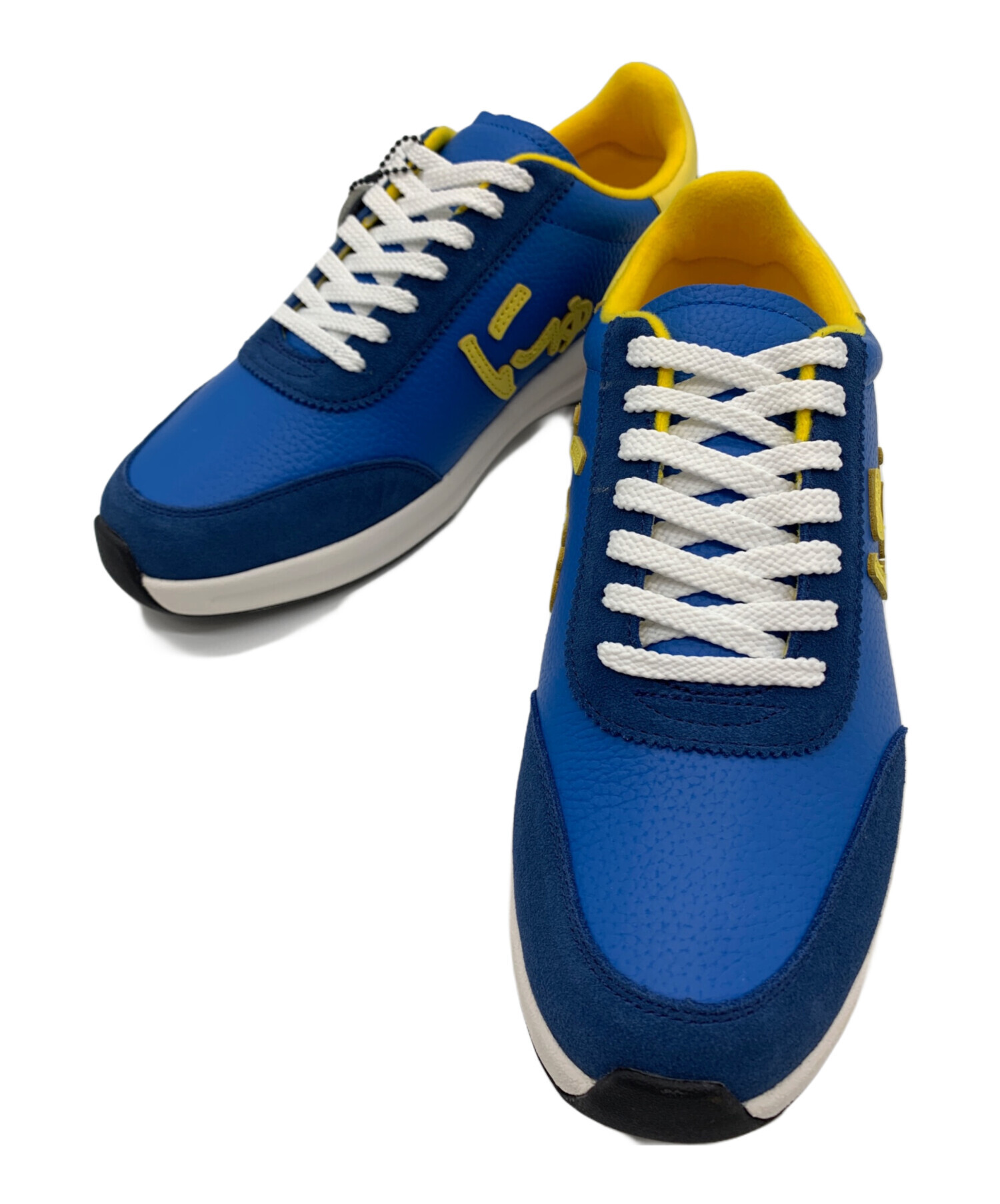 SANGACIO スニーカー 青/黄 中古・古着通販】SANGACIO (サンガッチョ) スニーカー ブルー×イエロー