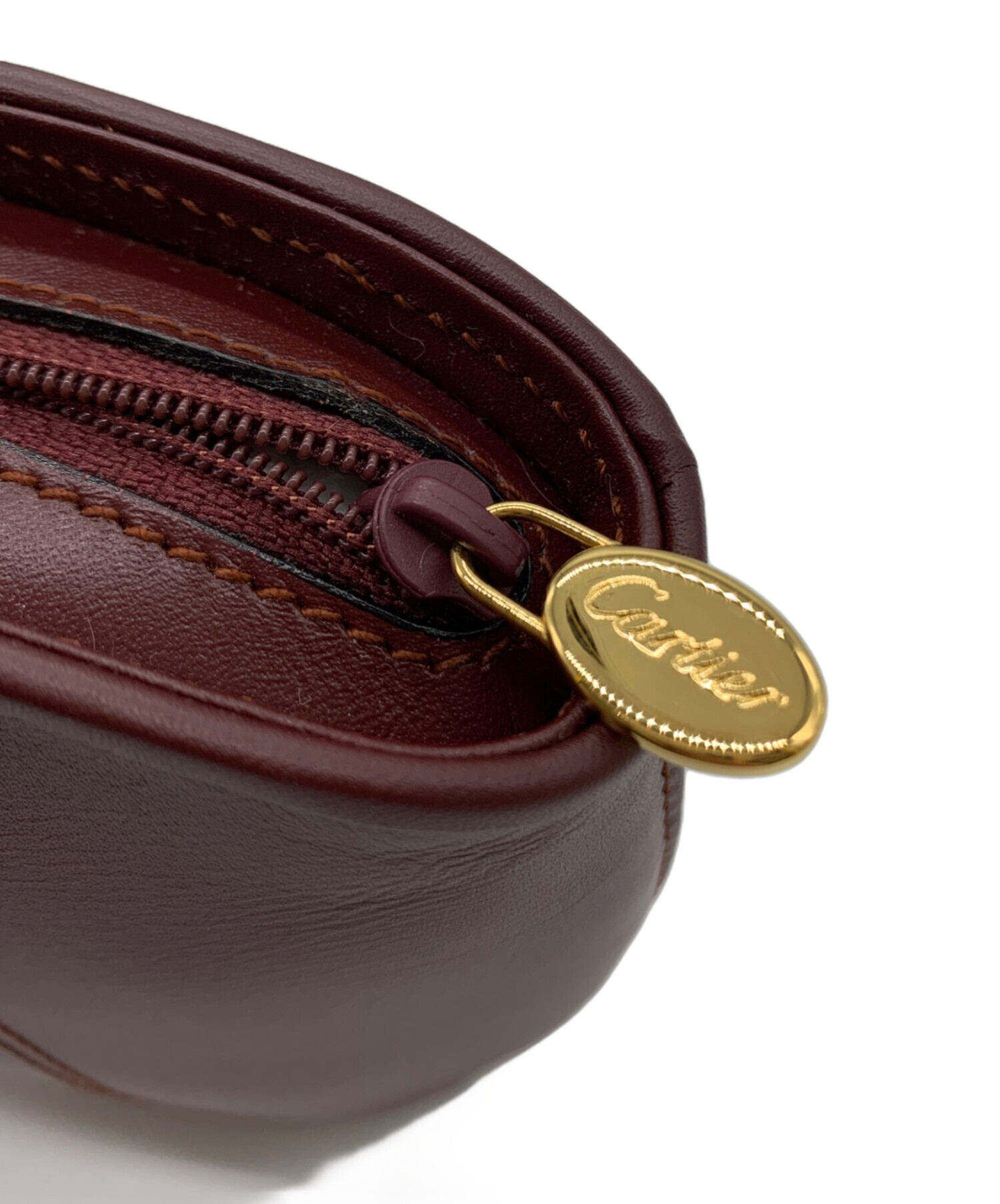 中古・古着通販】Cartier (カルティエ) ポーチ ワインレッド｜ブランド