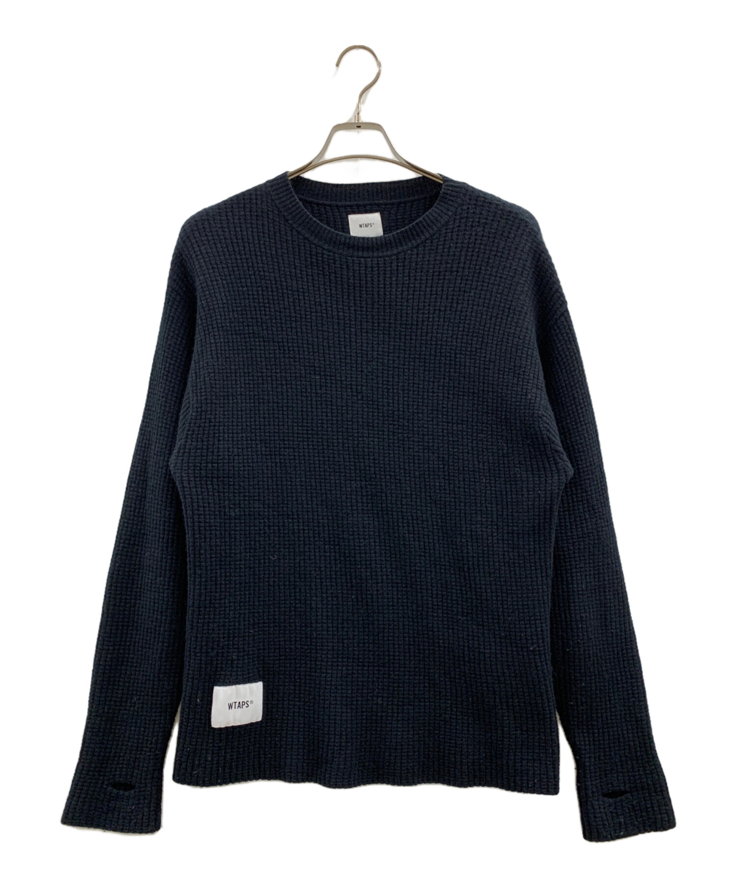 中古・古着通販】WTAPS (ダブルタップス) ワッフルニット ブラック  