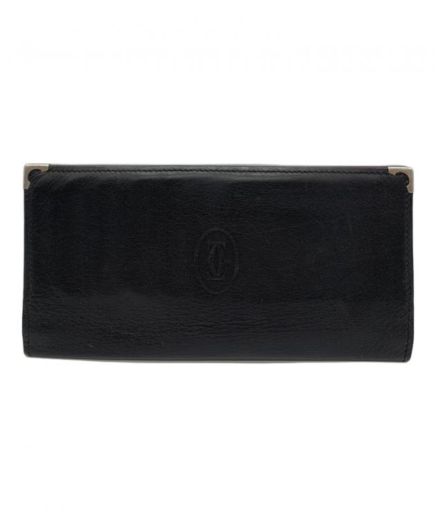 中古・古着通販】Cartier (カルティエ) Cartier 長財布 ブラック 中古・古着通販】Cartier (カルティエ) Cartier 長財布 ブラック