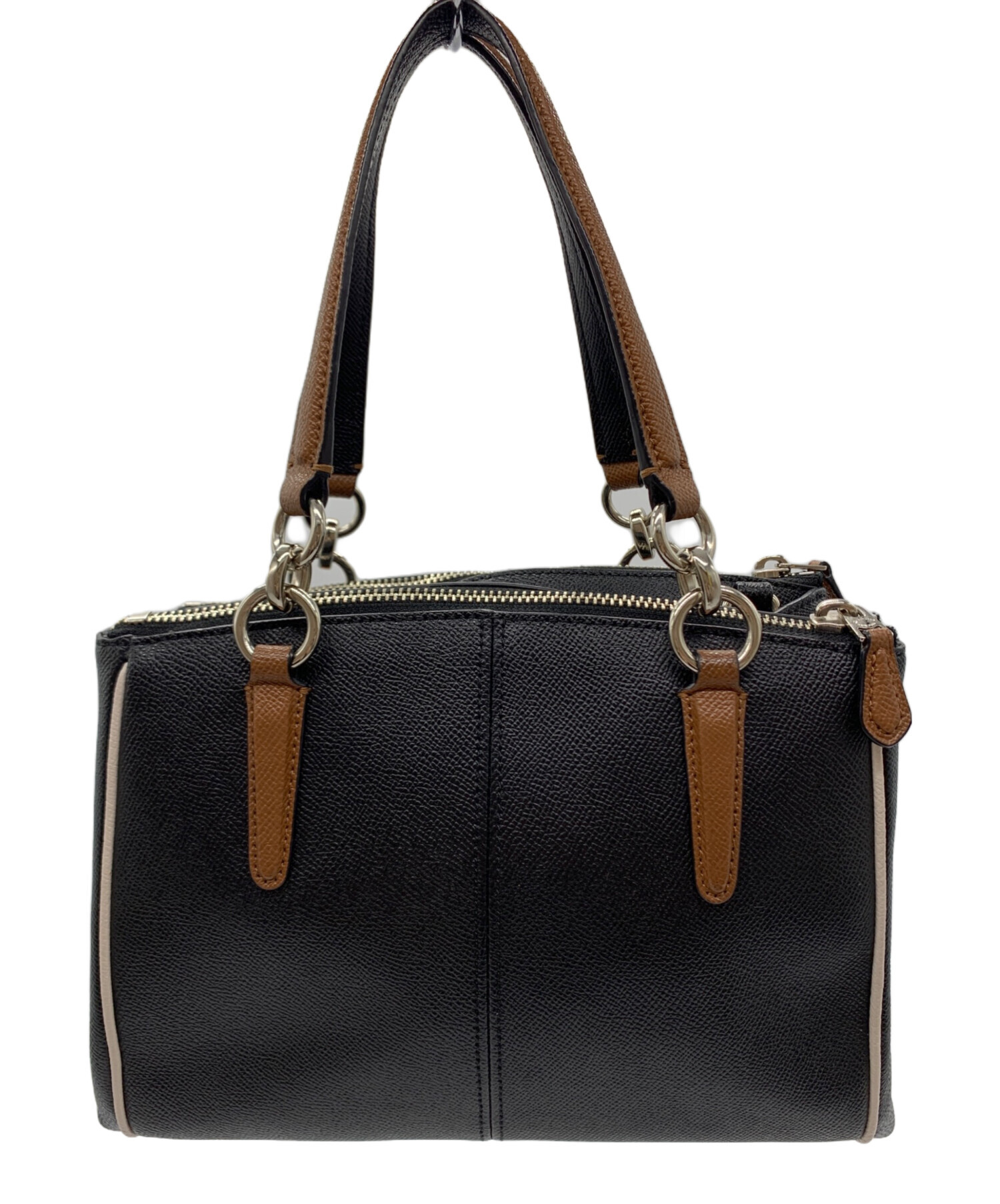 中古・古着通販】COACH (コーチ) COACH 2WAYバッグ ブラック×ブラウン 