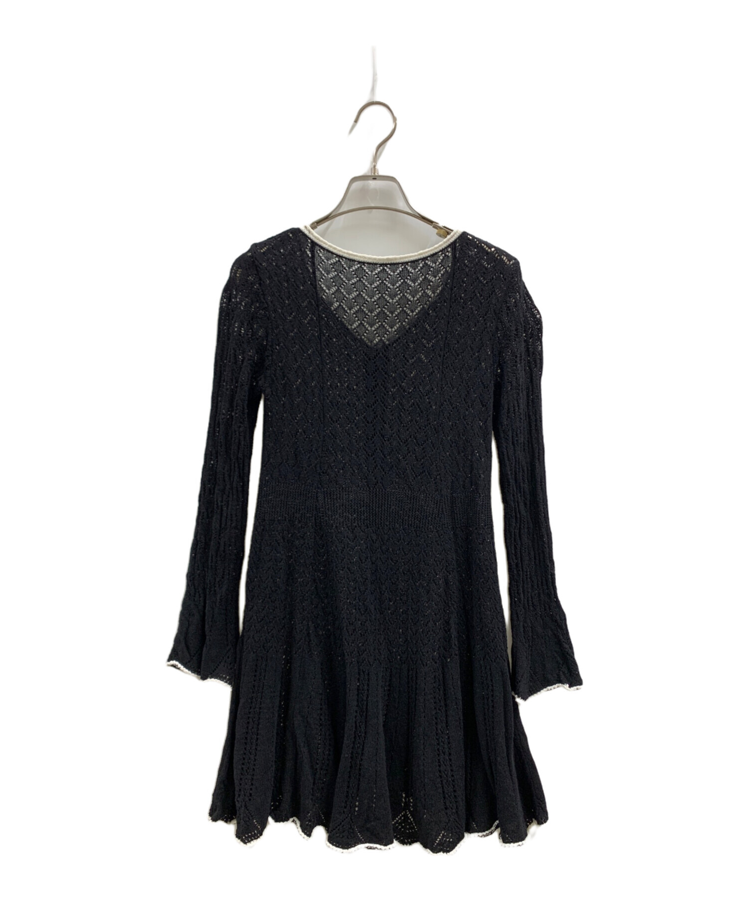 中古・古着通販】moussy (マウジー) moussy ニットワンピース ブラック 