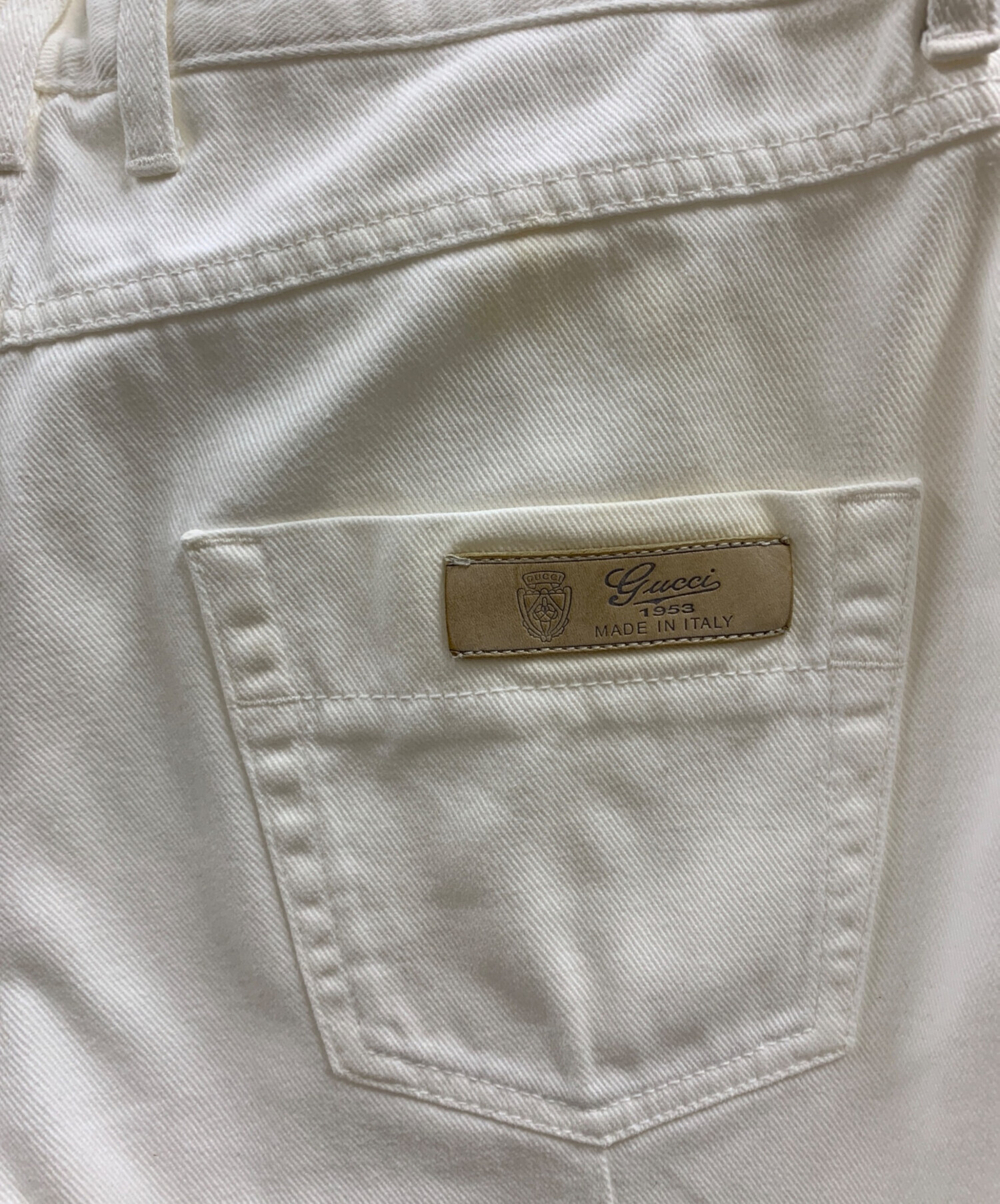 中古・古着通販】GUCCI (グッチ) GUCCI デニムパンツ ホワイト サイズ