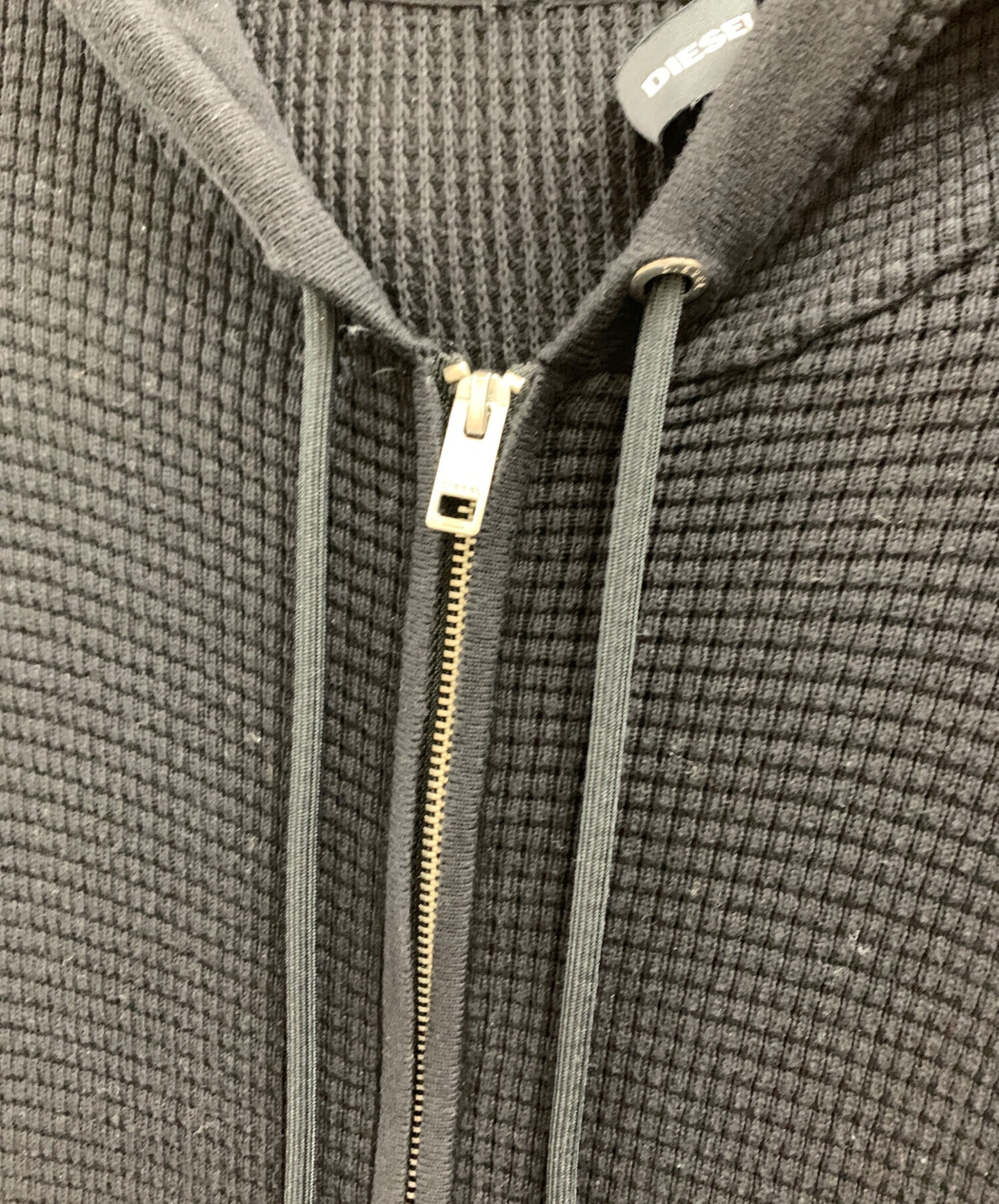中古・古着通販】DIESEL (ディーゼル) DIESEL ニットパーカー ブラック