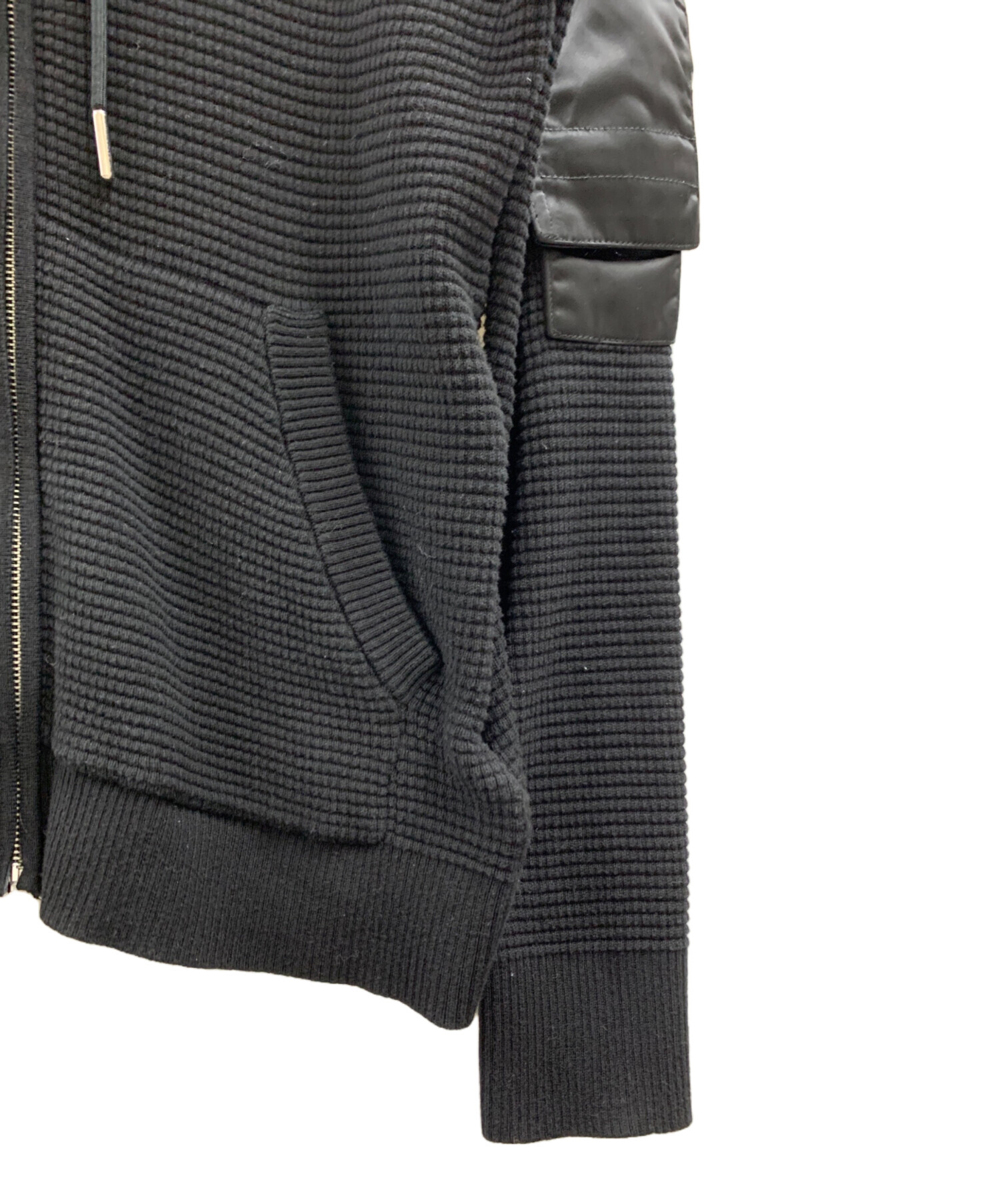 中古・古着通販】DIESEL (ディーゼル) DIESEL ニットパーカー ブラック 