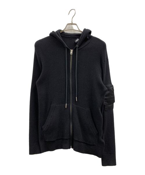 中古・古着通販】DIESEL (ディーゼル) DIESEL ニットパーカー ブラック