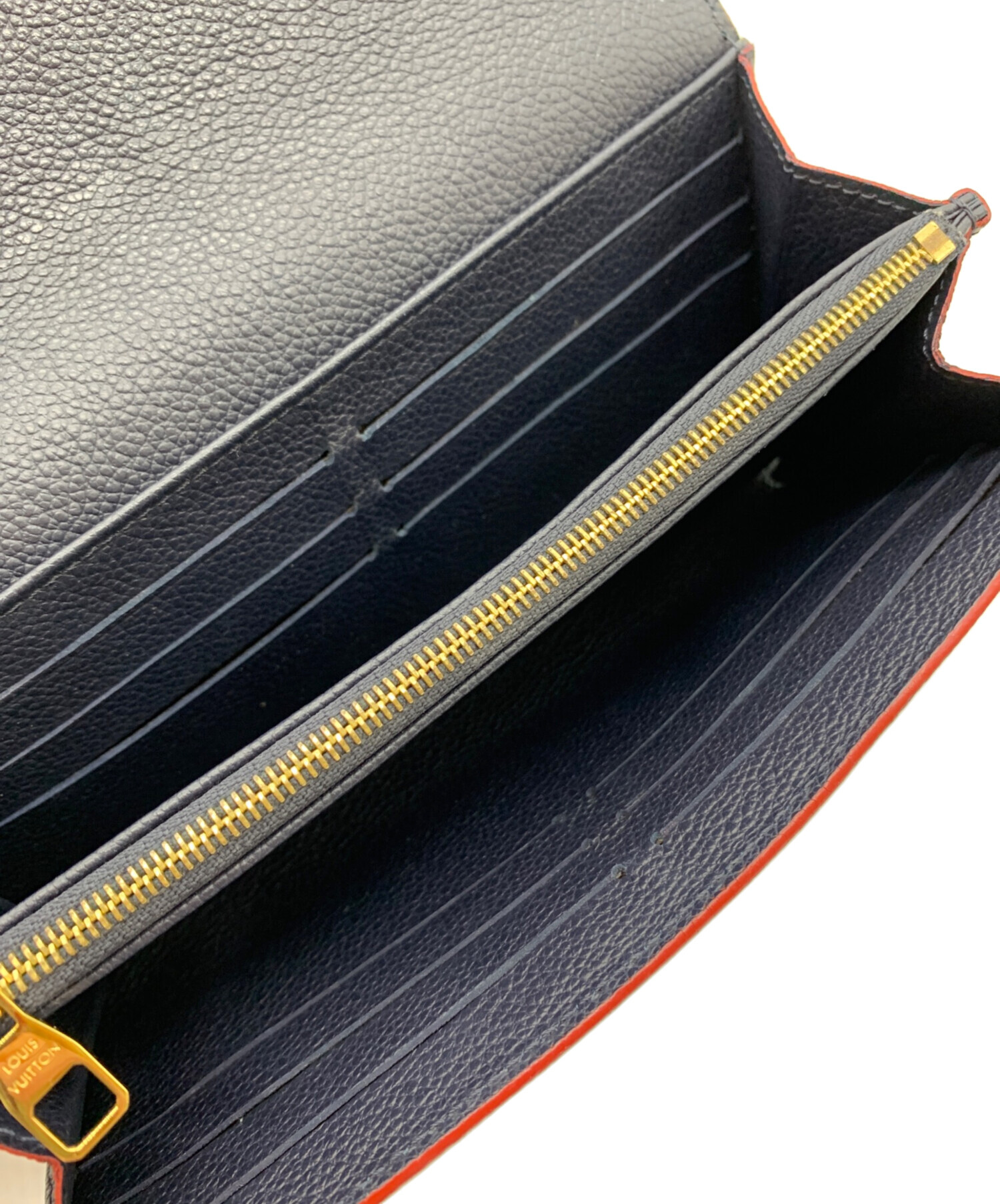 エピレザー ネイビー 長財布 LVロゴ　中古 中古・古着通販】LOUIS VUITTON (ルイ ヴィトン) LOUIS VUITTON