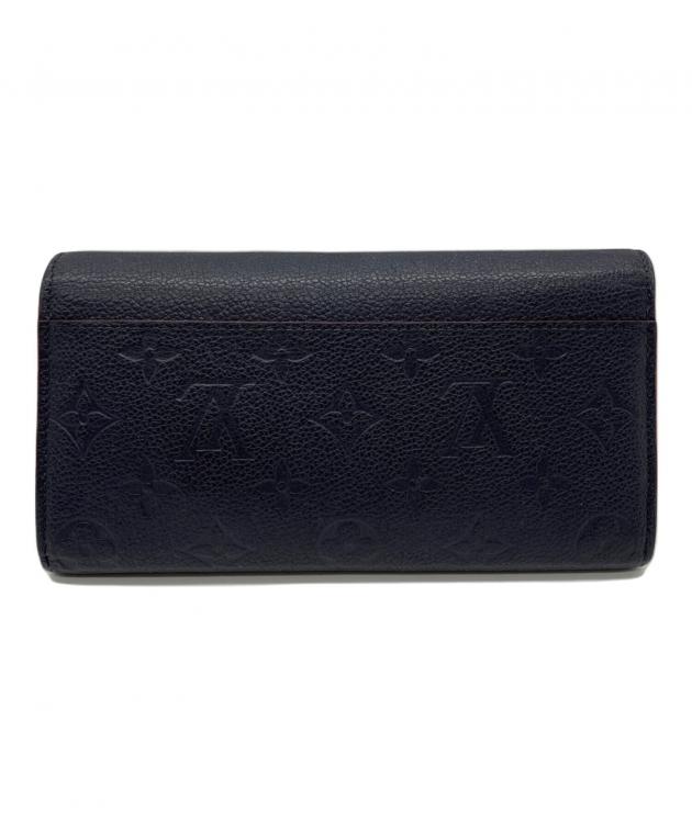 Louis Vuitton ネイビー 長財布 中古・古着通販】LOUIS VUITTON (ルイ ヴィトン) LOUIS VUITTON