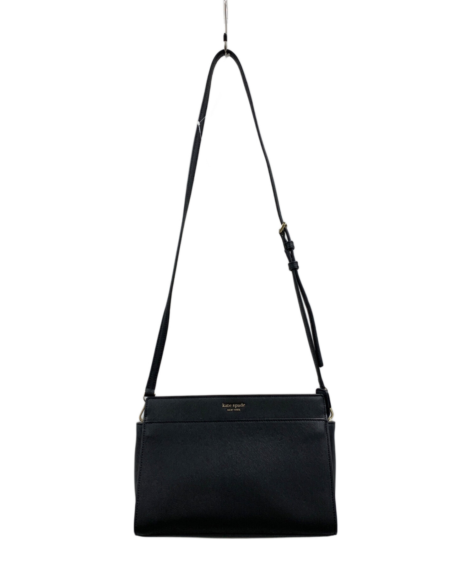 美品 Kate Spade ケイトスペード チェーンショルダーバッグ ブラック×ゴールド レディース 古着 中古 USED 中古・古着通販】Kate Spade (ケイトスペード) ショルダーバッグ
