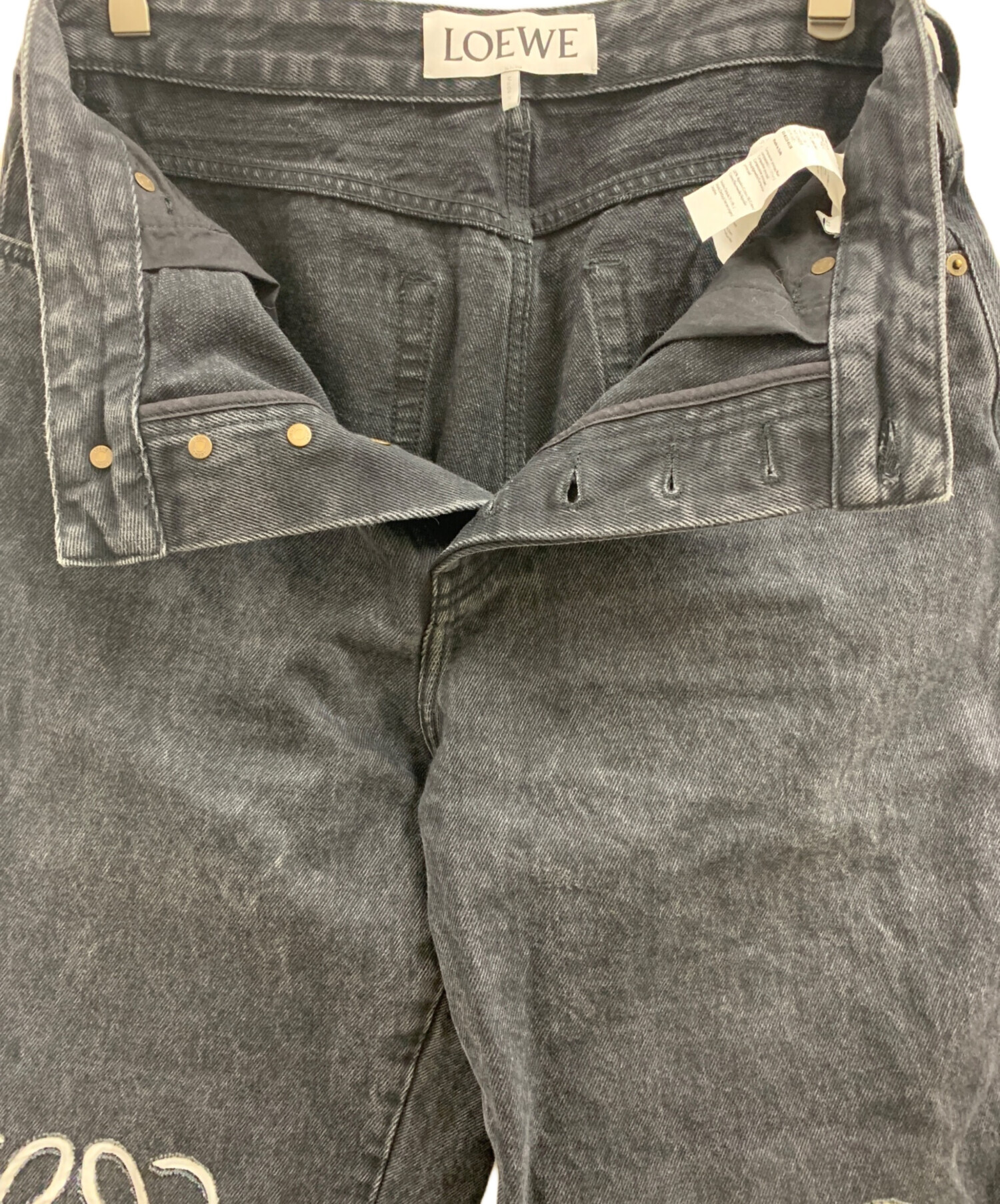 中古・古着通販】LOEWE (ロエベ) LOEWE カラーデニム ブラック サイズ 