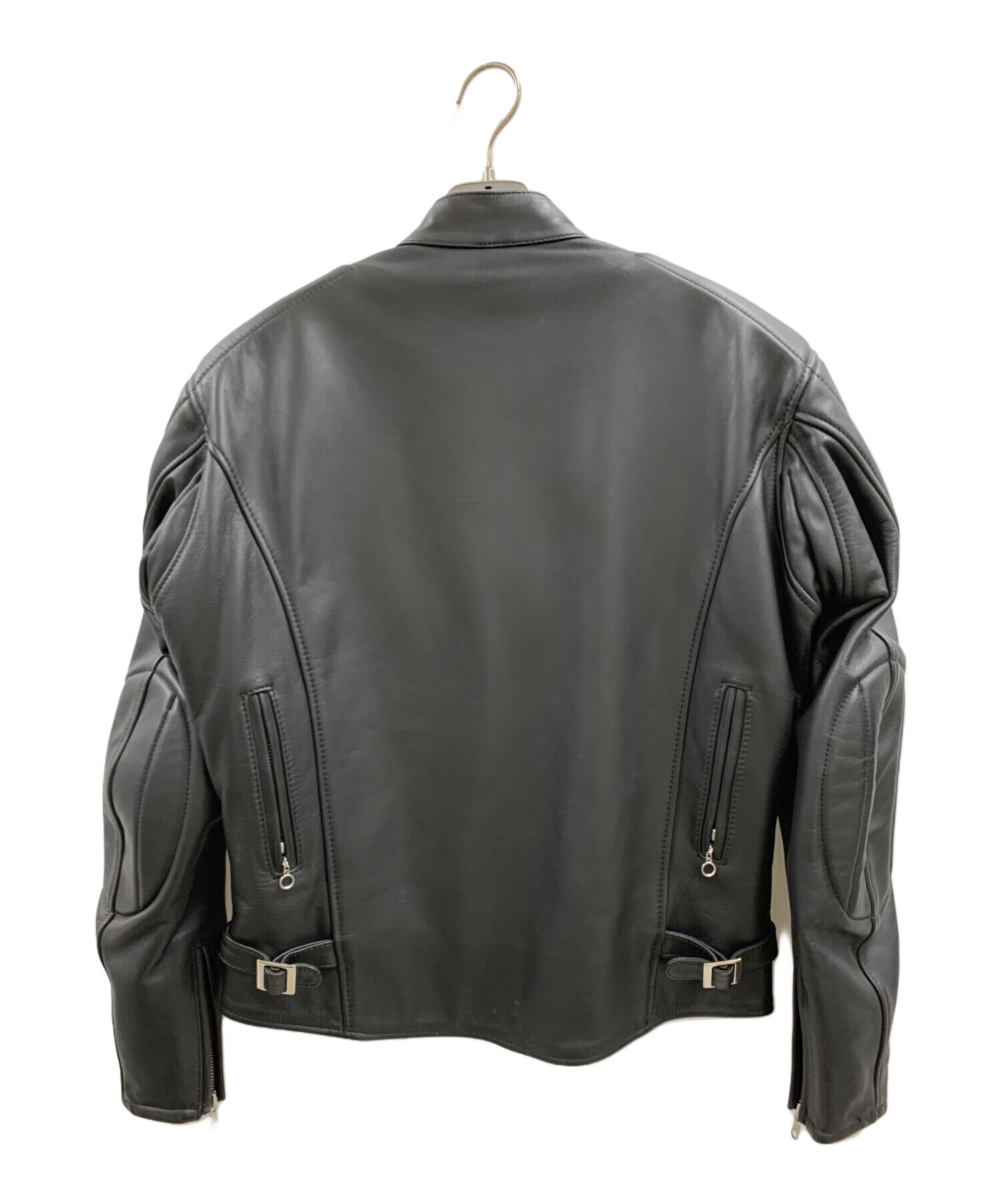 Greedy ライダースジャケット 黒/アイボリー 中古・古着通販】GREEDY (グリーディ) GREEDY ライダース