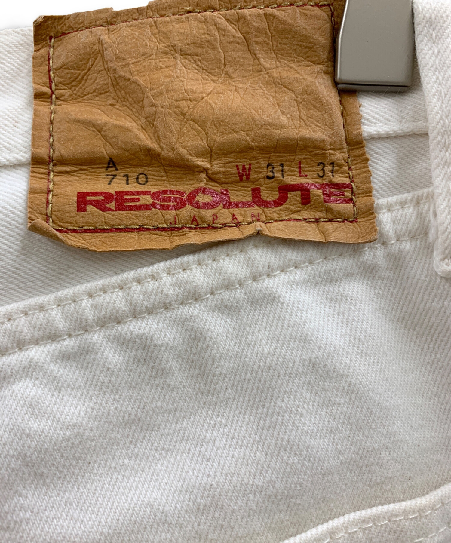 中古・古着通販】RESOLUTE (リゾルト) RESOLUTE デニムパンツ ホワイト 