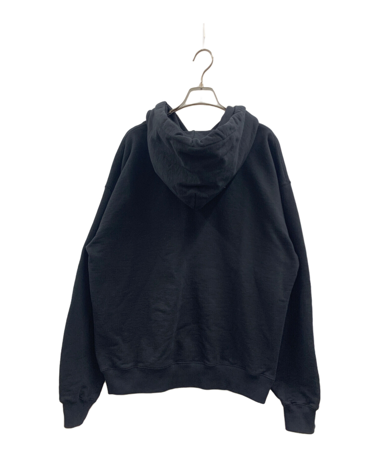 GUCCI ヴィンテージ加工 オールド ロゴ プリント パーカー ブラック　M GUCCI ヴィンテージ加工 オールド ロゴ プリント パーカー ブラック M