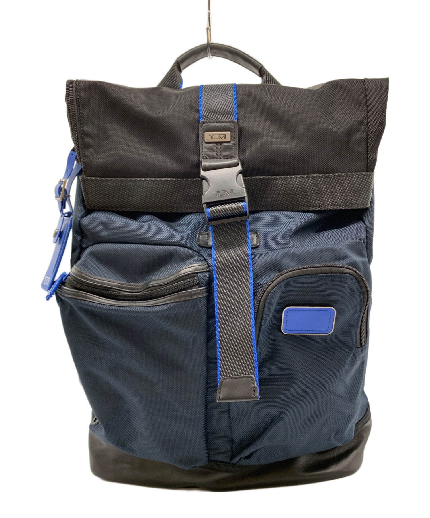 TUMI ネイビーリュック 多機能ポケット付き 中古・古着通販】TUMI (トゥミ) TUMI リュック ネイビー×ブラック
