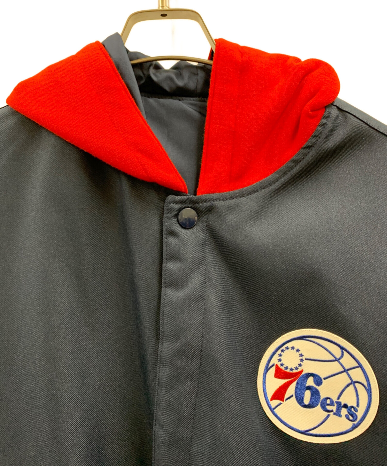 ESSO アウタージャケット ネイビー/レッド 中古・古着通販】76ers (76ers) リバーシブルジャケット ネイビー