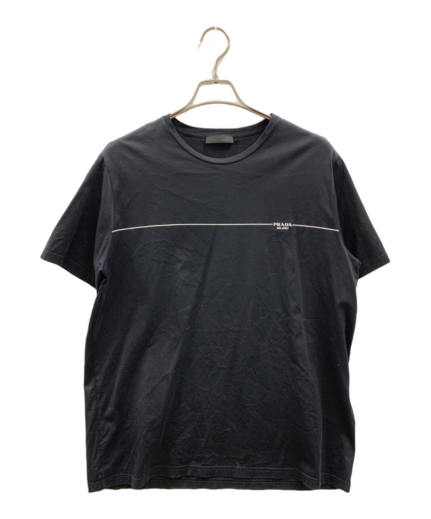 PRADA ブラック 半袖Tシャツ PRADA ブラック Tシャツ 半袖