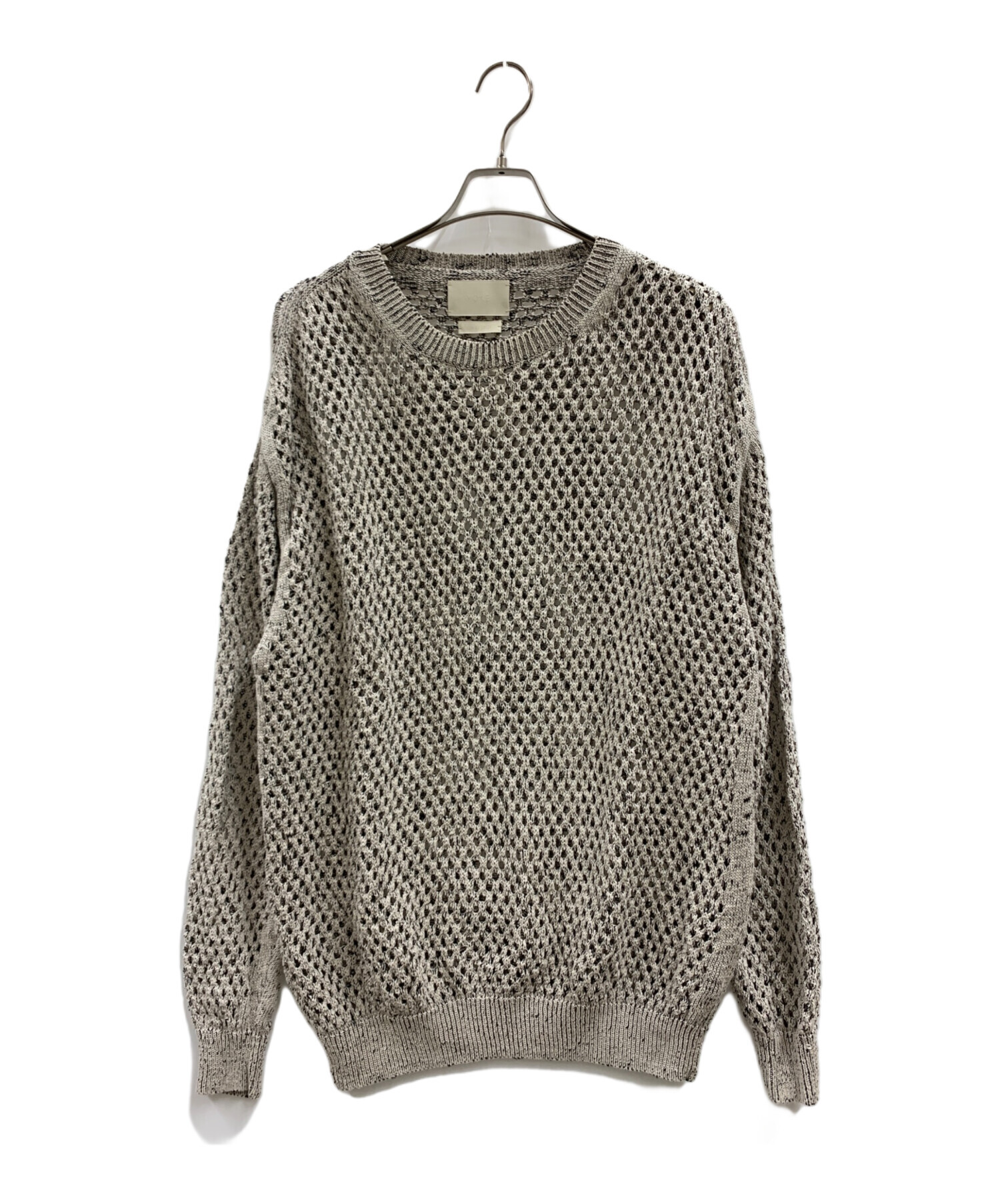 中古・古着通販】YOKE (ヨーク) YOKE 厚手ニット ホワイト×ブラック