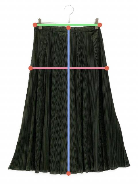 PLEATS PLEASE ダークグリーン プリーツスカート　新品未使用 中古・古着通販】PLEATS PLEASE THICKER BOUNCE SKIRT シッカー