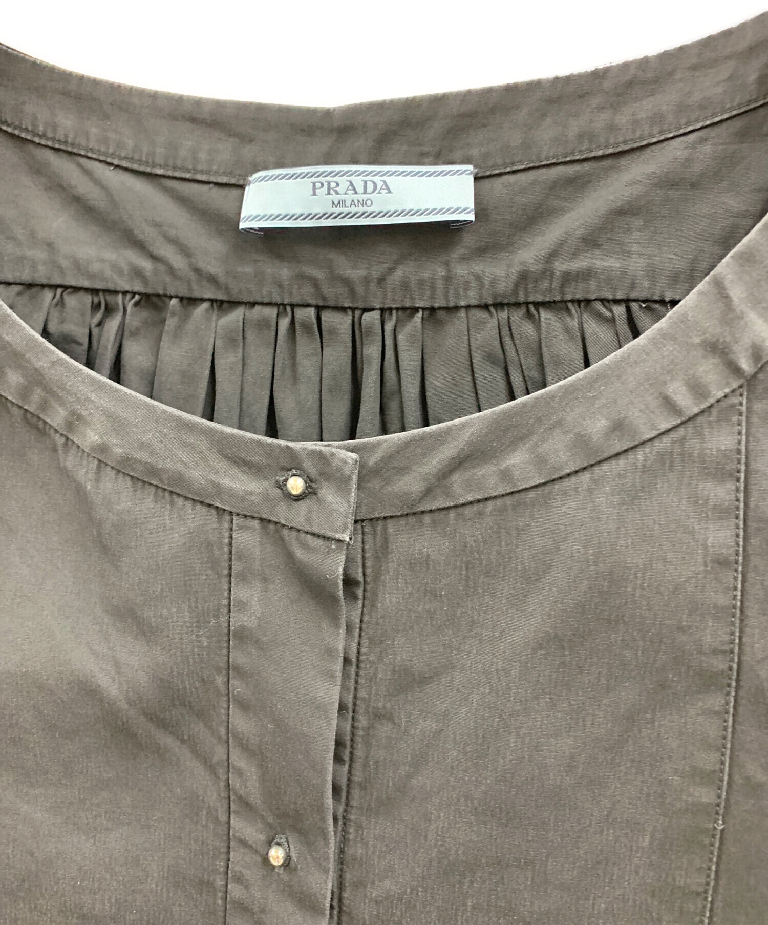 中古・古着通販】PRADA (プラダ) PRADA 長袖シャツ ブラック サイズ:38