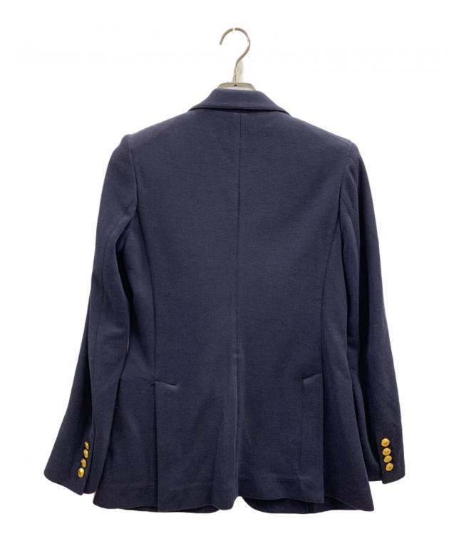 ラルフ　テーラードジャケット ネイビー　トレーナー生地　Sサイズ 中古・古着通販】POLO RALPH LAUREN (ポロ・ラルフローレン) POLO